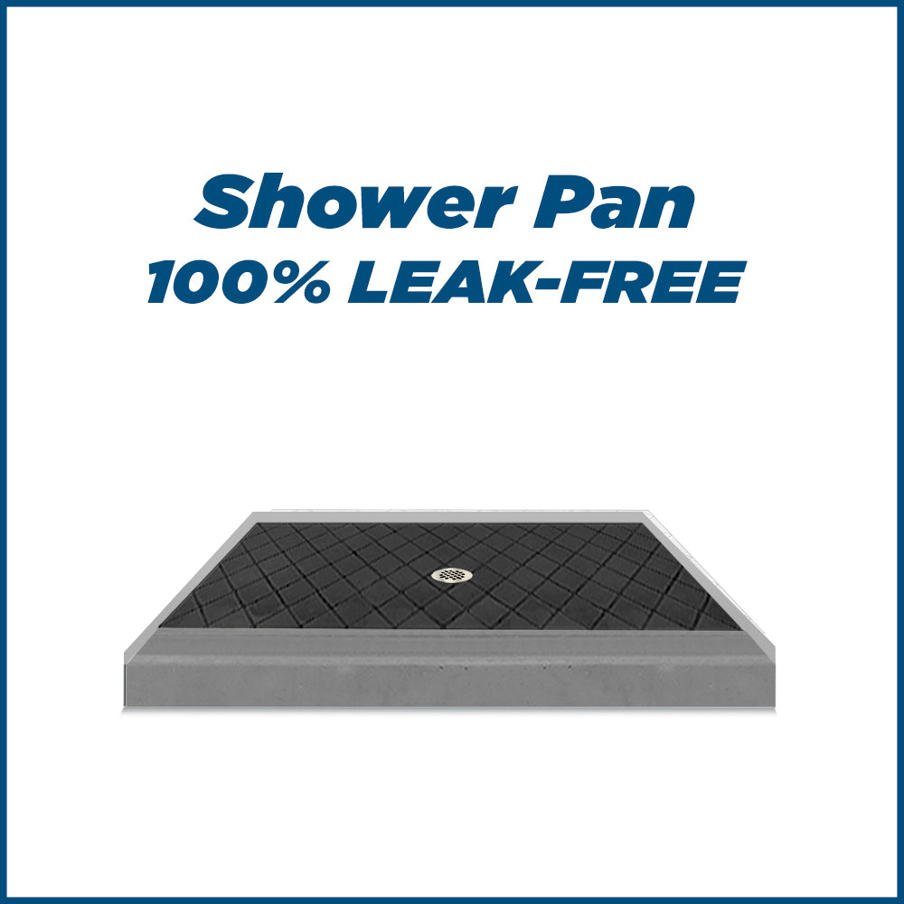 Premium Diamond Solid Wet Cement Small Alcove Shower Enclosure Kit – Waterproof & Durable Bathroom Upgrade for Modern Homes