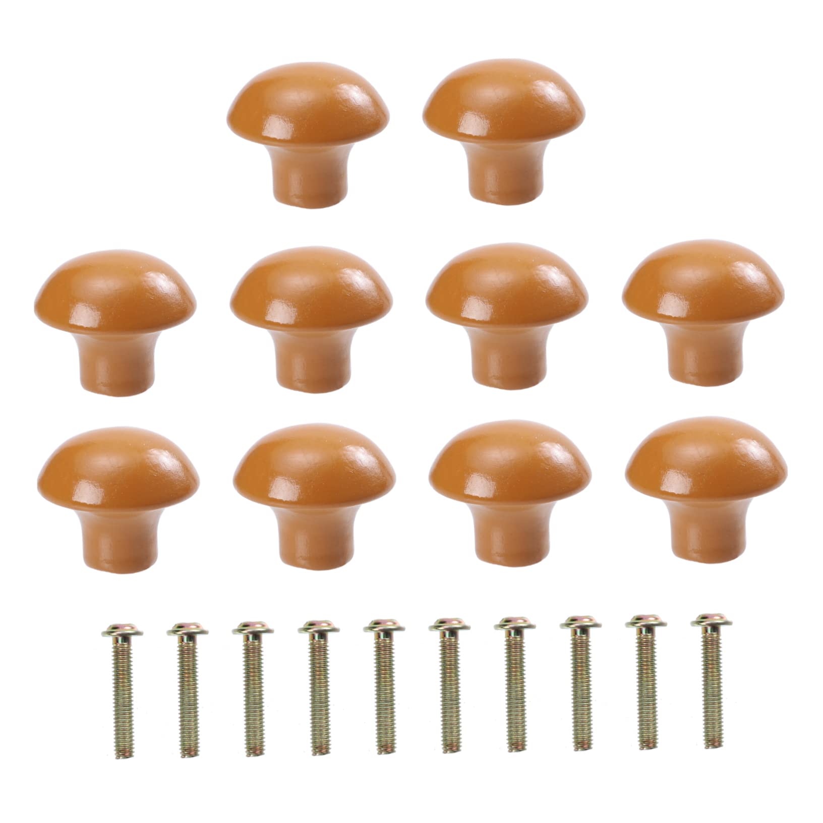 10pcs Solid Wood Cabinet Pull Handles - Single Hole Wooden Knobs for Kitchen Cabinets, Wardrobes & Furniture - Durable & Stylish Home Upgrade for DIY Projects & Home Renovation