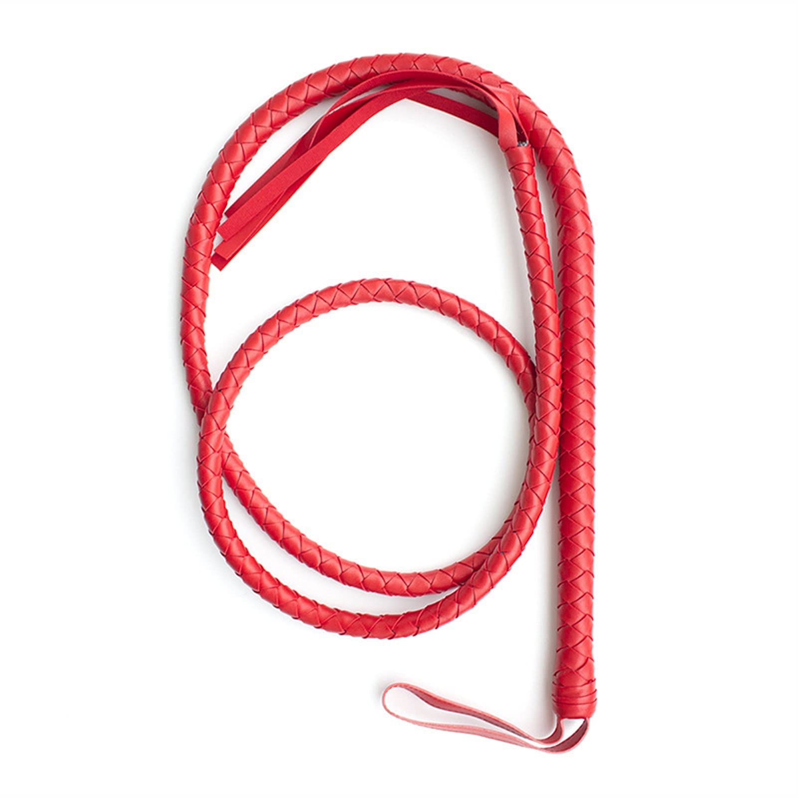Premium Red Leather Whip Flogger for Couples - BDSM Sensual Play, Spanking Toy, Adult Intimacy Enhancer - Perfect for Romantic Nights & Role Play Scenes