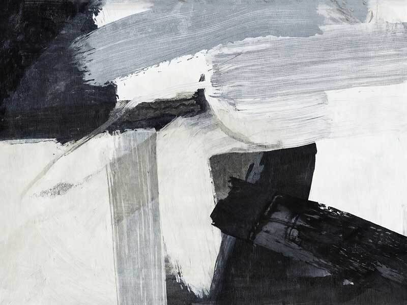 Darkened Silhouettes Canvas Art Print - Modern Wall Decor for Living Room, Bedroom & Office | Black & White Abstract Painting for Home Interior Design