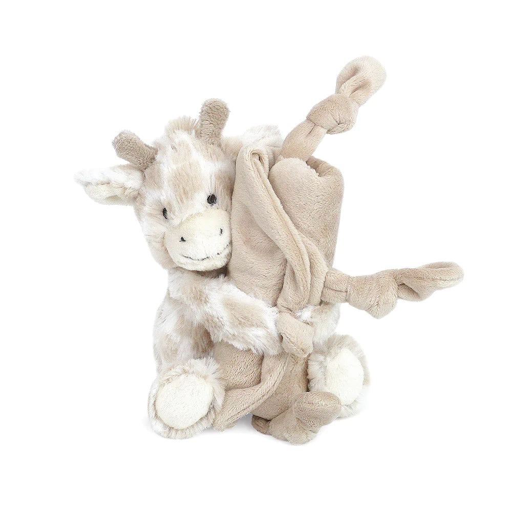 Soft Giraffe Knotted Security Blanket for Babies - Comforting & Soothing Blankie for Newborns, Infants & Toddlers - Perfect for Naptime, Bedtime & Travel