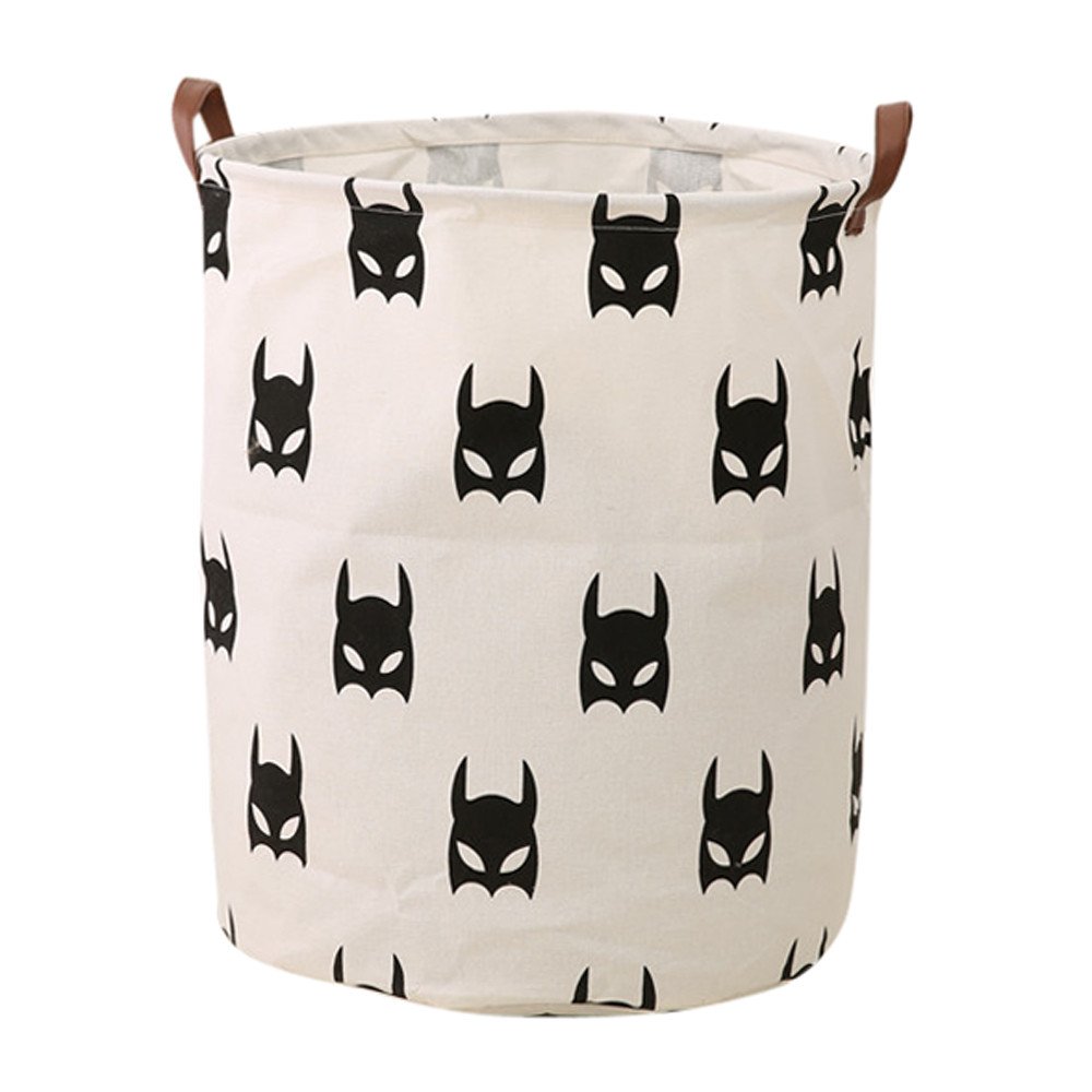 Durable Collapsible Laundry Basket with Leather Handle - Waterproof Canvas Storage Bin for Clothes, Travel & Home Organization | Perfect for Bedroom, Bathroom & College Dorm