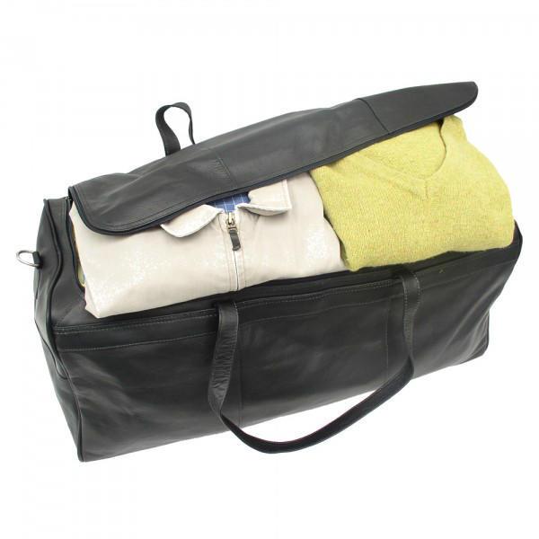 Premium Genuine Leather Large Duffel Bag for Travel - Durable Weekender Carryall with Shoulder Strap - Perfect for Business Trips, Gym & Weekend Getaways