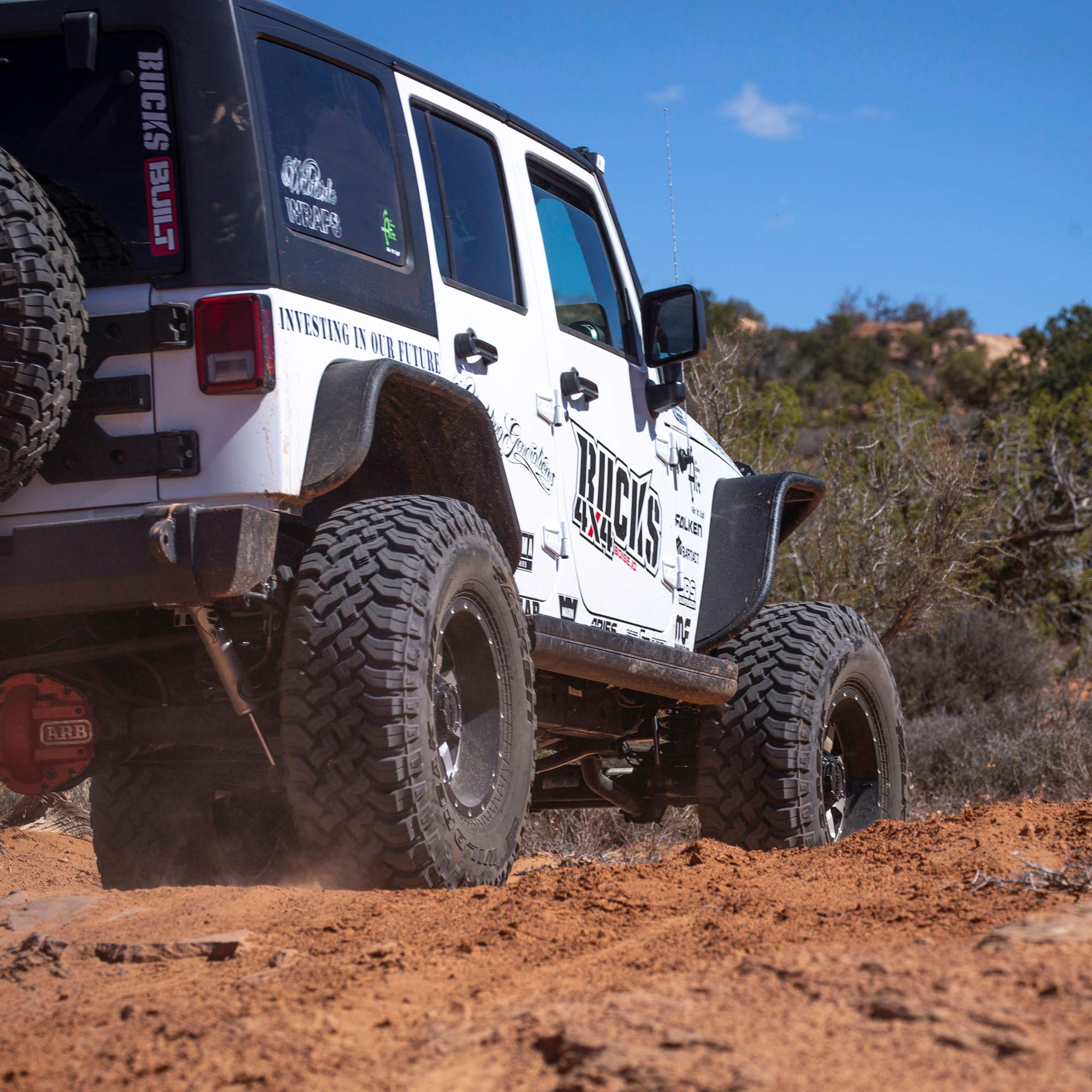 ARIES 2500201 Black Aluminum Rear Fender Flares for Jeep Wrangler JK (2007-2018) - Heavy Duty Off-Road Protection & Stylish Upgrade for Adventure & Daily Driving