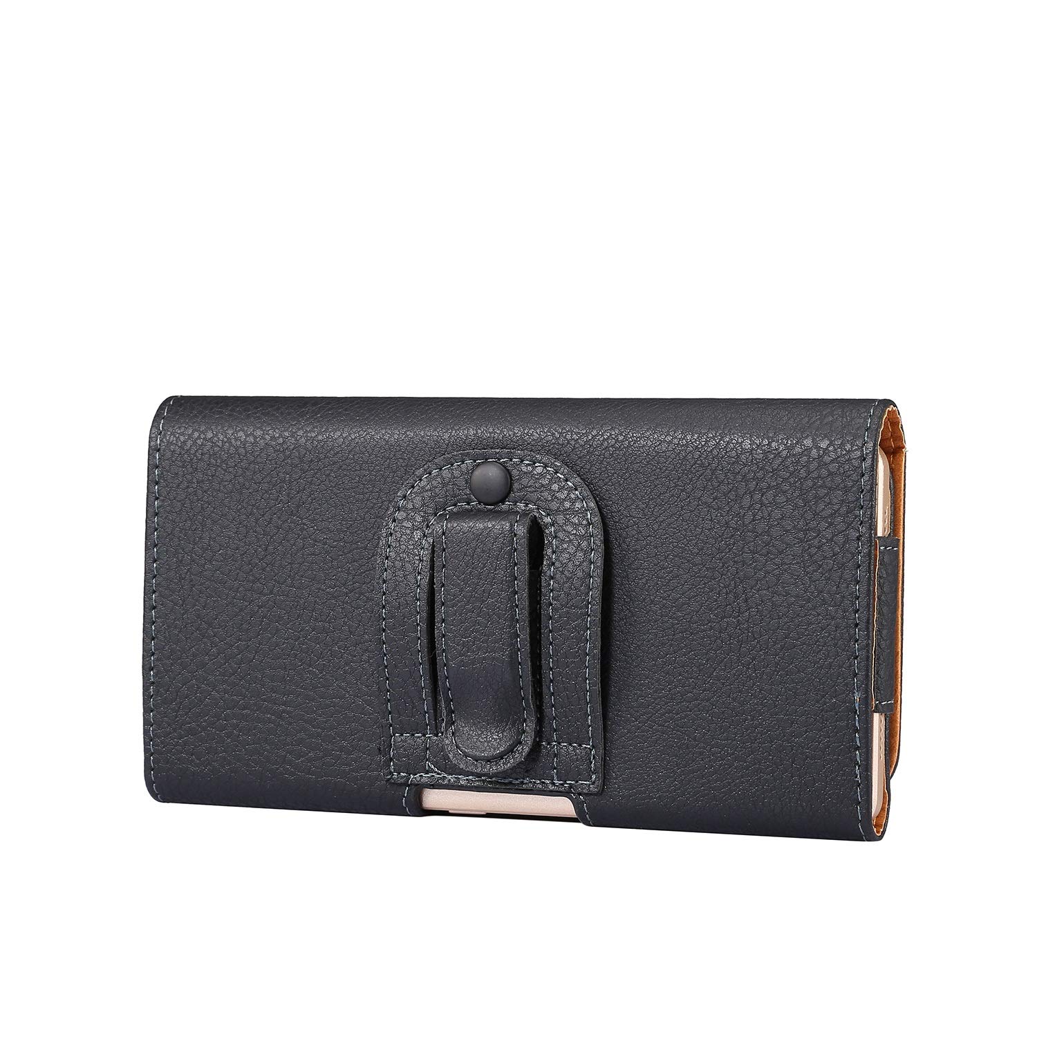 Universal Leather Phone Holster Pouch Case for Gionee W909 - Belt Clip Leather Pouch with Magnetic Closure - Perfect for Outdoor Activities, Work & Travel