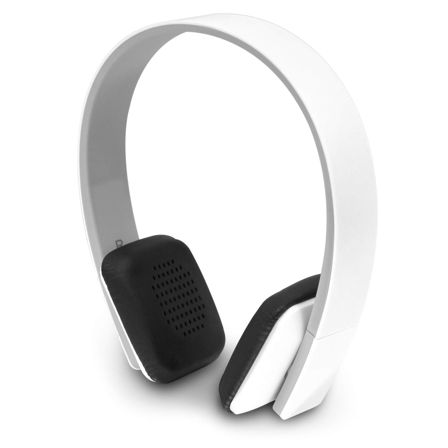 Aluratek ABH04F Bluetooth Wireless Headphones with Built-in Battery - Compatible with iPhone, iPad, Android, PC, Mac & Laptops - White Noise Cancelling Headset for Work, Travel & Gym Use