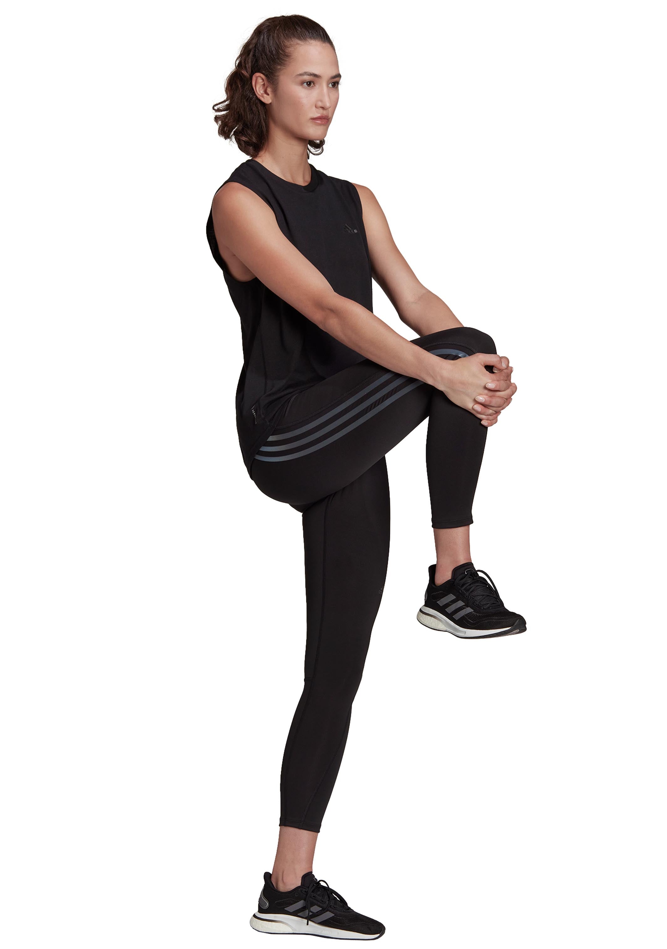 Adidas Women's Adi Run Icons Running Tank Top - Lightweight Breathable Workout Shirt for Running, Gym & Yoga | Moisture-Wicking Activewear for Women