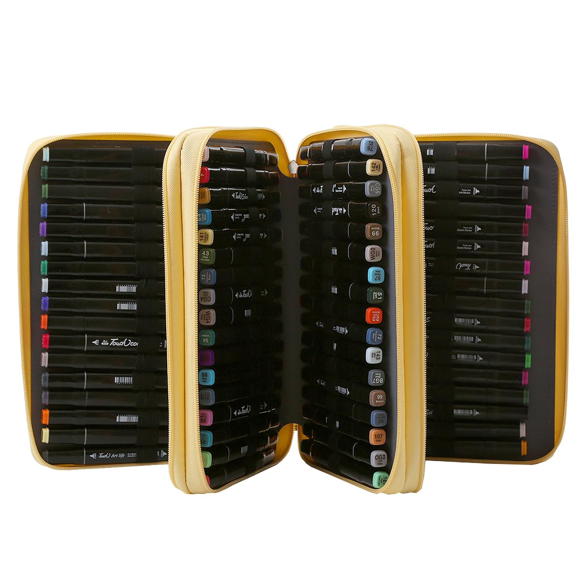 LBXGAP 102 Slots Large Capacity Marker Case - Portable Multilayer Organizer for Sharpie, Spectrum Noir, Touch Paint & Lipstick - Perfect for Artists, Students & Makeup Enthusiasts (Home, Office & Travel Use)