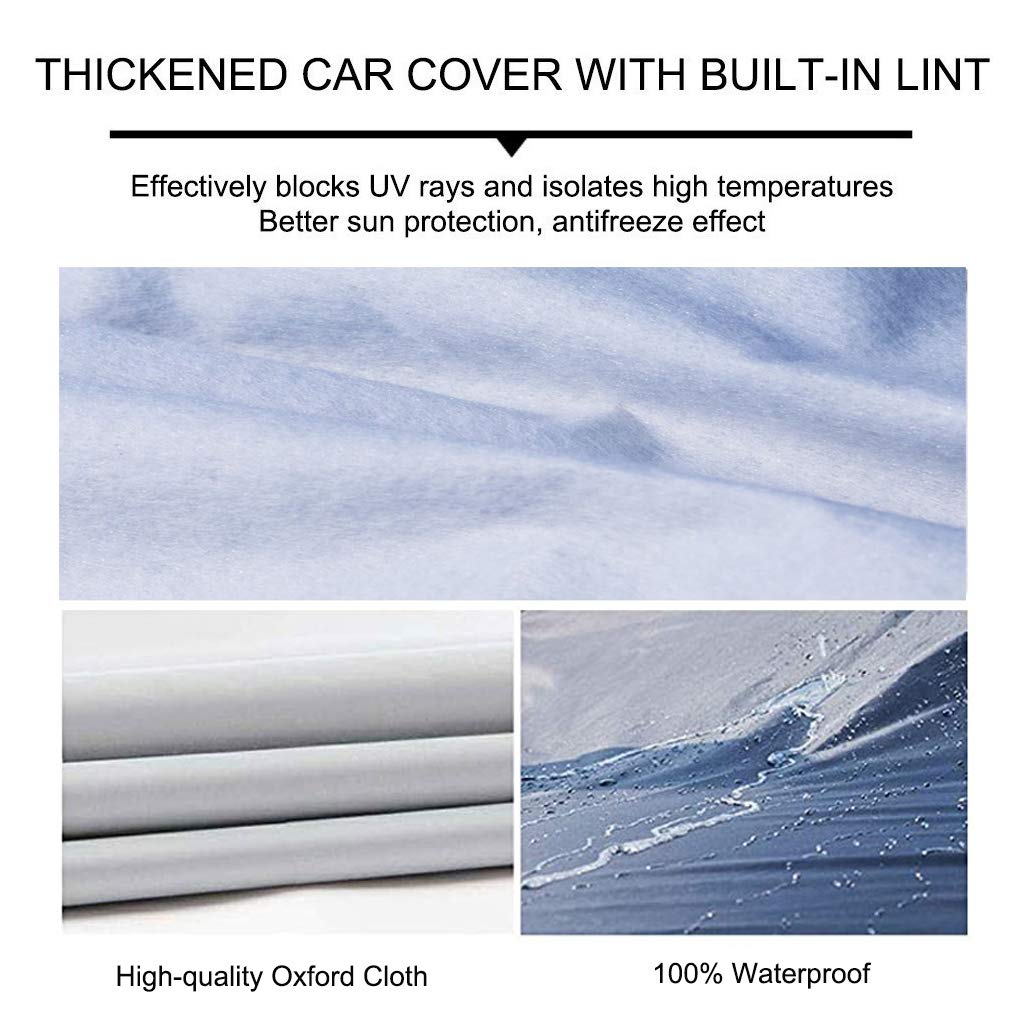 **Waterproof All-Weather Full Car Cover for Subaru WRX STI - Breathable Cotton Lined, Windproof, Snowproof & UV Protection - Ideal for Outdoor Parking, Dust & Weather Protection**