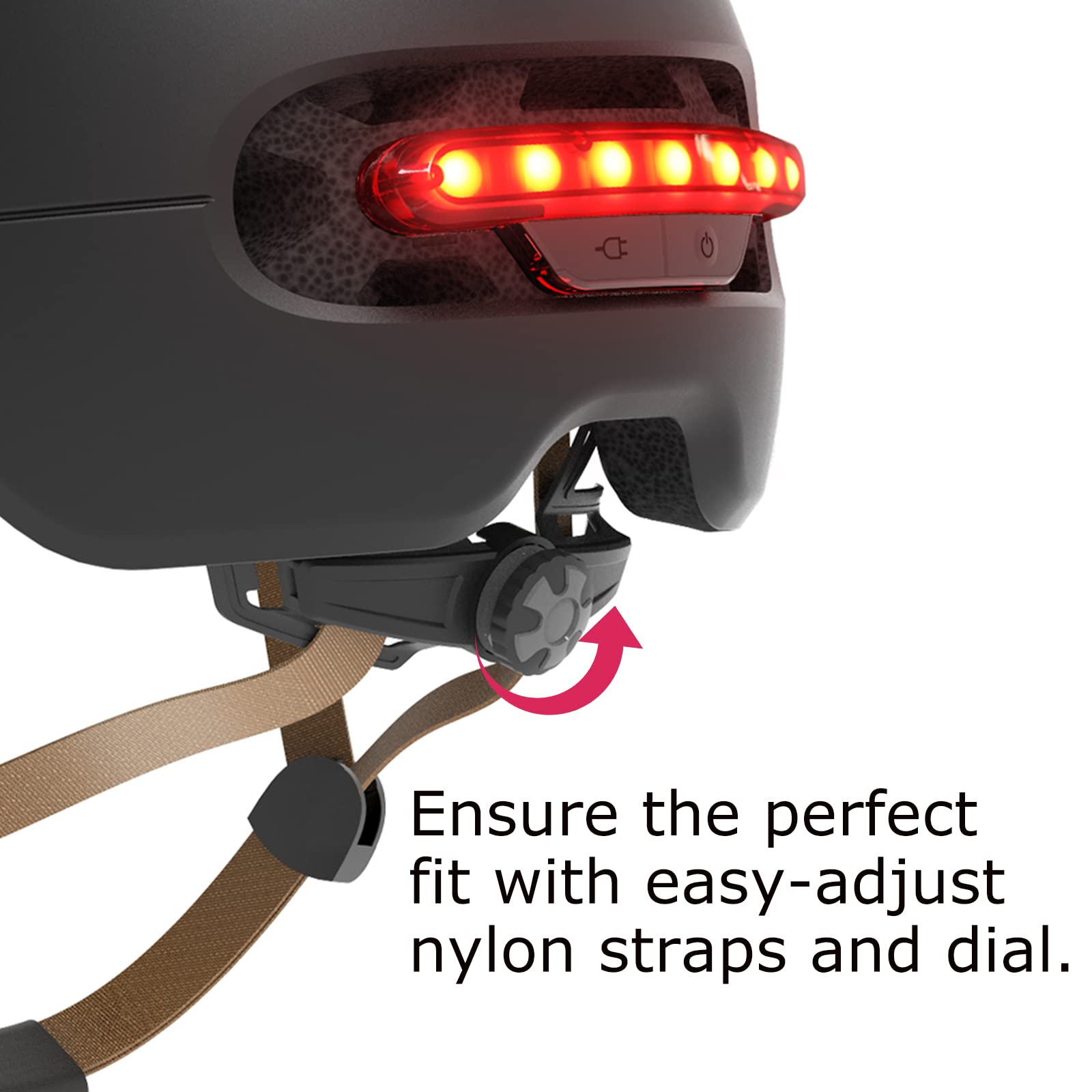 Smart4u SH50 Smart Bike Helmet with LED Lights - CPSC & CE Certified Lightweight Cycling Helmet for Adults (Men/Women) - Brake Warning & Rear Safety Light - Perfect for Urban Commuting, Road Biking & Night Riding