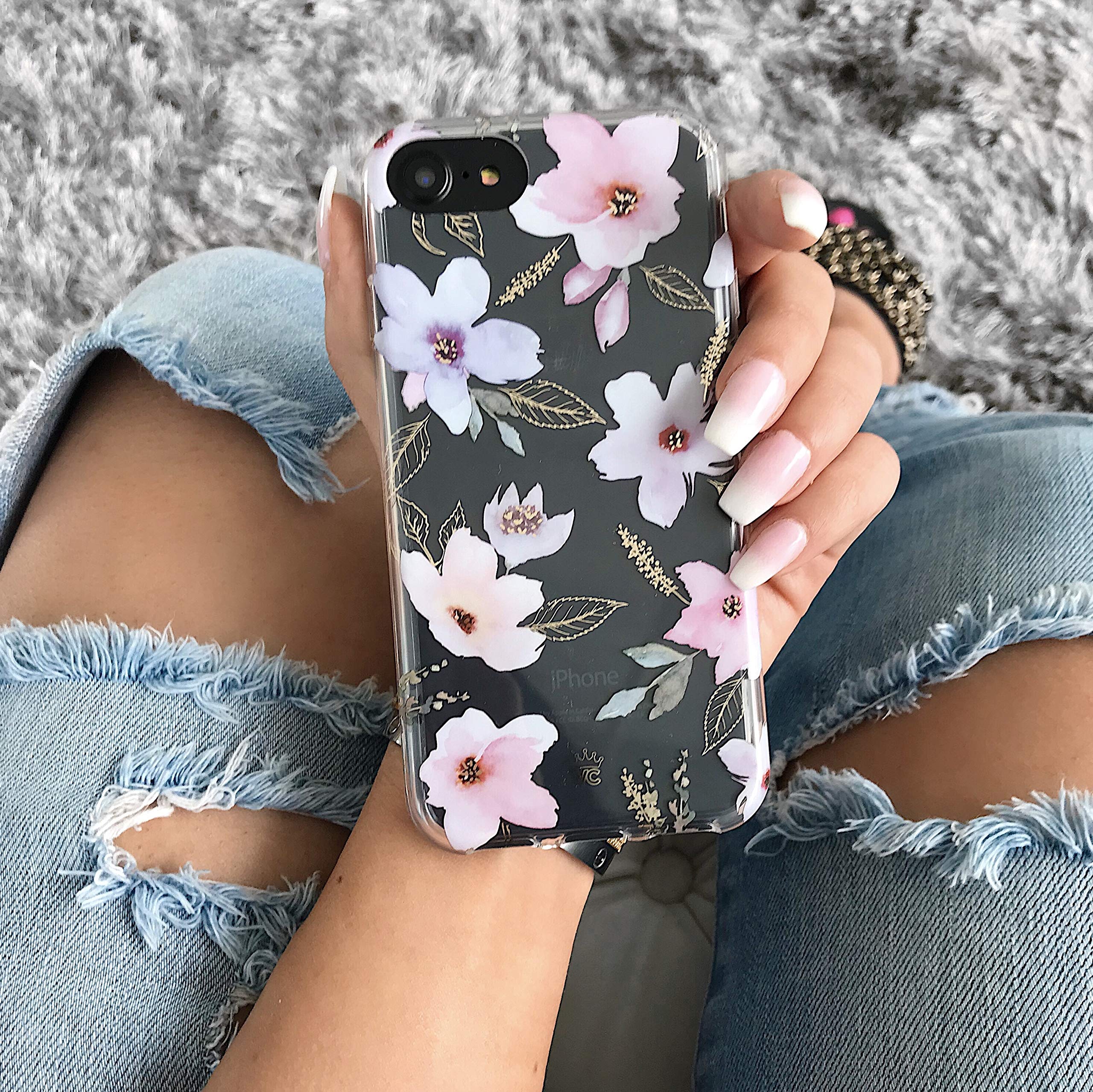 VELVET CAVIAR iPhone Xs & X Case - Floral Clear Protective Phone Cover for Women & Girls | Cute Magnolia Flower Design | Perfect for Everyday Use, Work & School