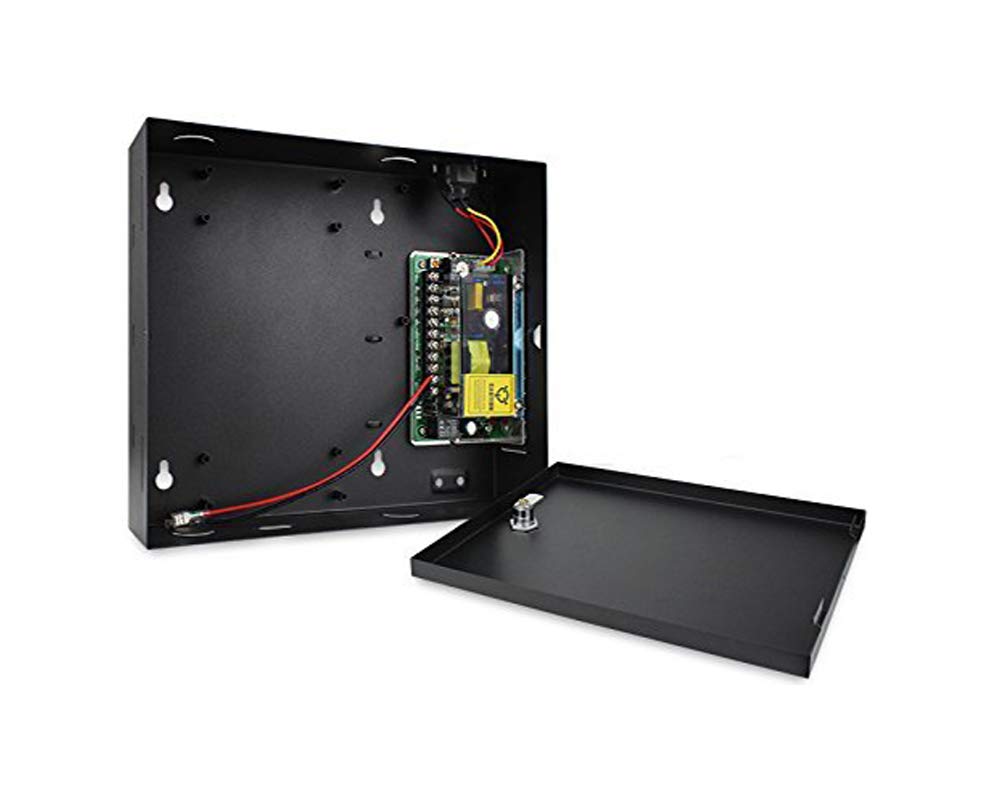 4 Door Access Control System with 600lbs Magnetic Lock - RFID Reader, Key Fob & Phone APP Remote Access - Secure Entry for Offices, Warehouses & Smart Homes (110V Power Supply, Exit Button, USB Reader Included)