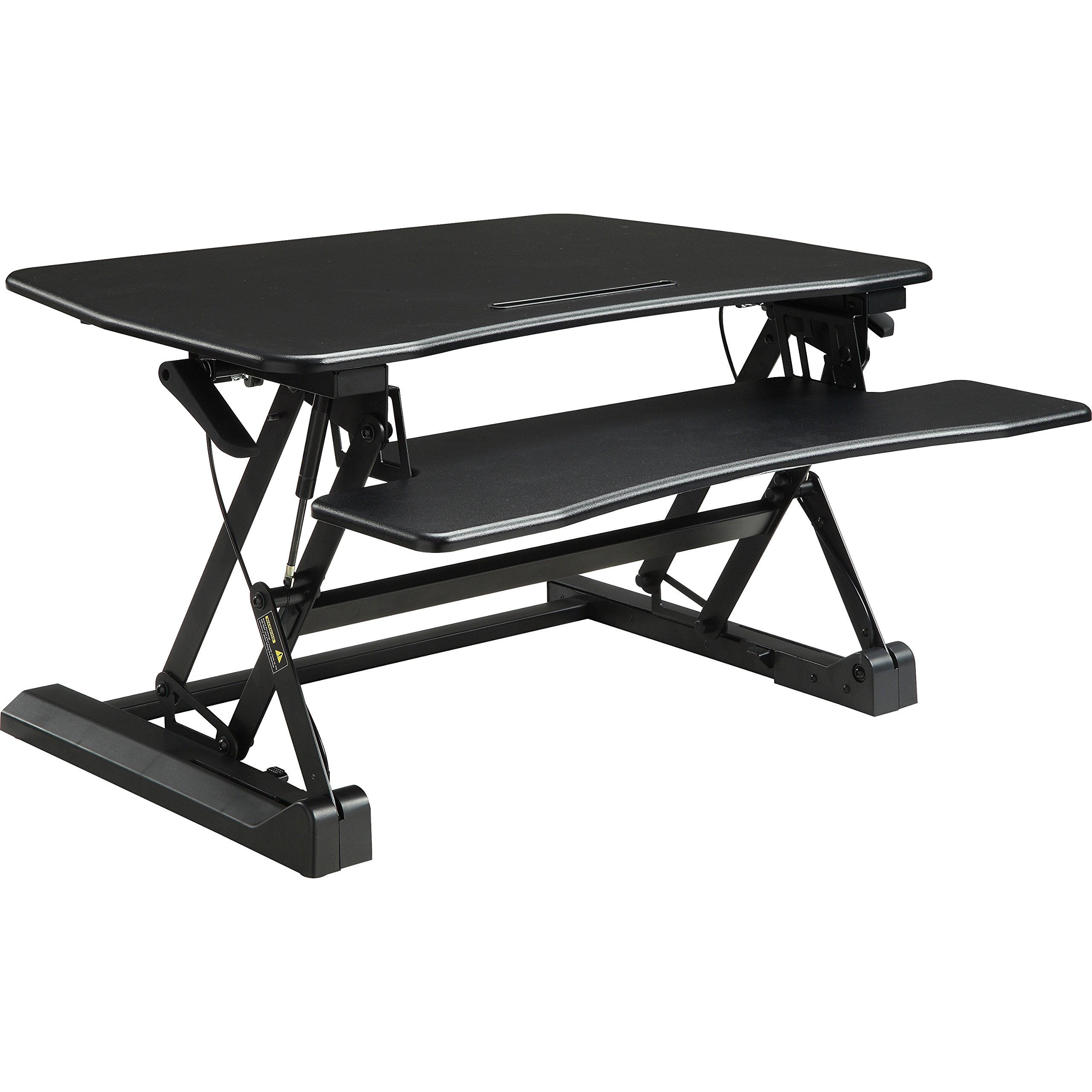Lorell Adjustable Gas Lift Monitor Stand Riser - Ergonomic Desk Organizer for Computer Monitors, Laptops, and Office Workspaces