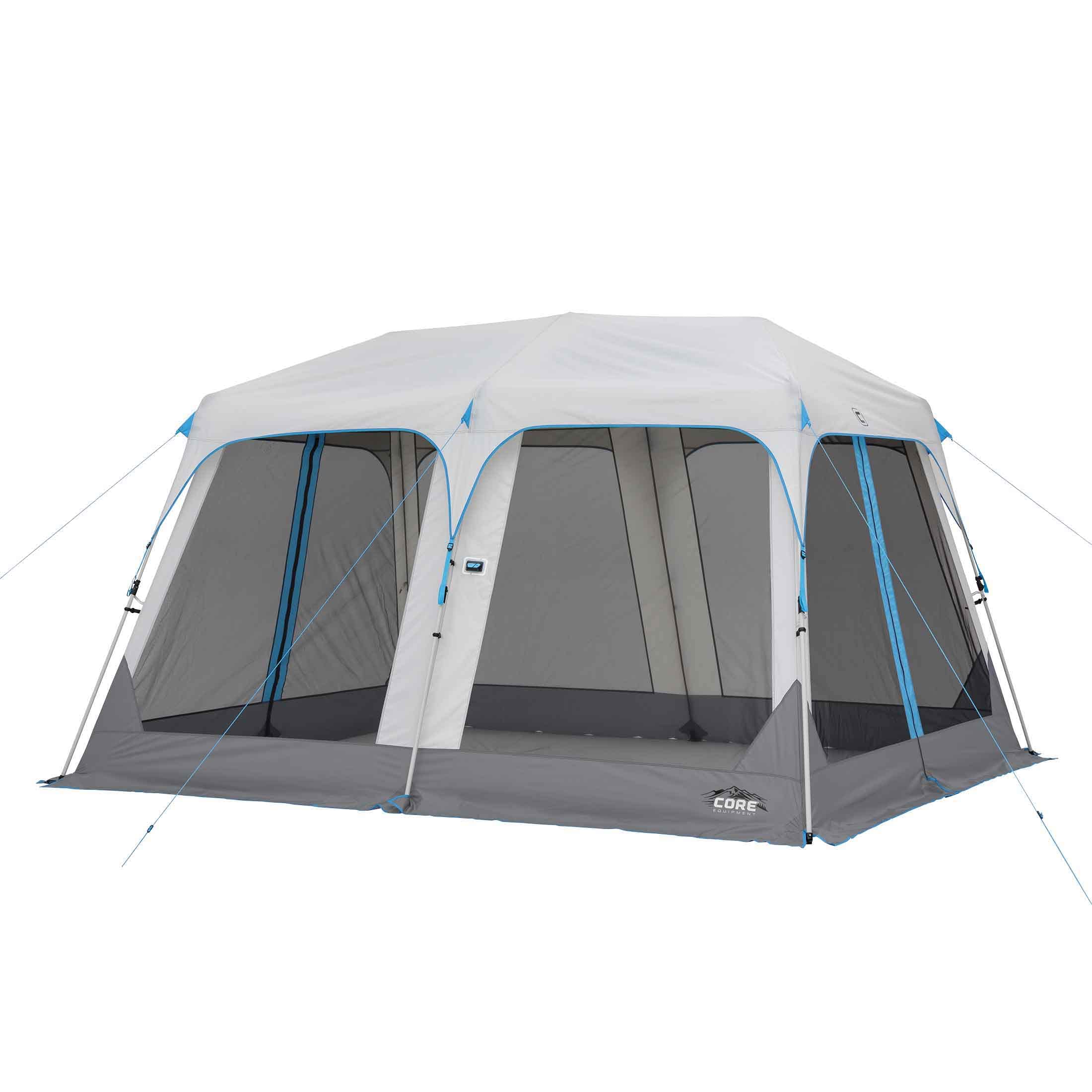 12'x10' Instant Pop Up Canopy Tent with LED Lights - Portable Folding Screen Shelter for Camping, Backyard Parties, BBQ, Tailgating & Outdoor Events | Waterproof Sun Shade for Patio, Picnic & Family Gatherings