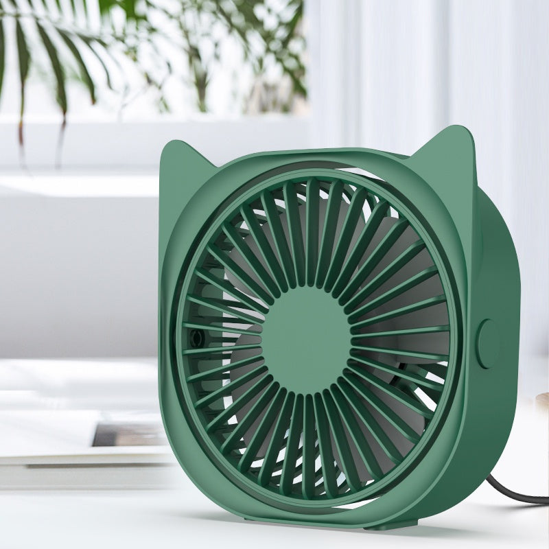 USB Desk Fan - Small, Quiet Personal Table Fan with 3 Speed Settings, Adjustable & Rotatable for Bedroom, Office, or Sleeping | Portable Mini Fan for Home, Travel & Workspace