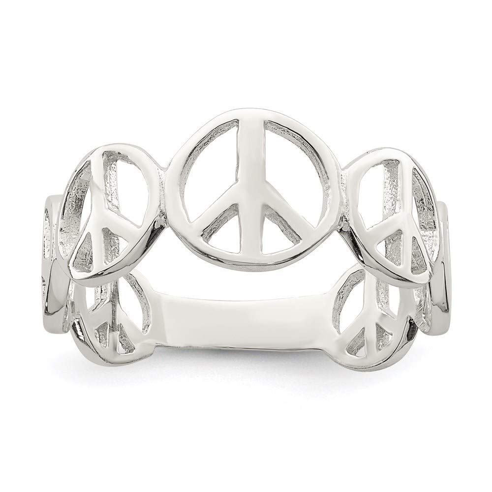 925 Sterling Silver Peace Ring for Women - Elegant Dainty Jewelry Gift for Her, Perfect for Anniversary, Birthday, Valentine's Day & Everyday Wear