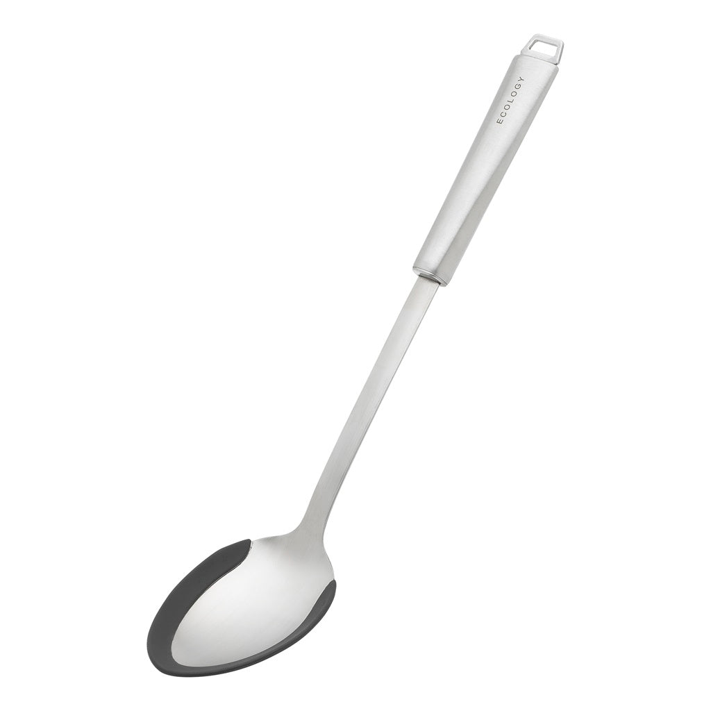Eco-Friendly Silicone Edge Serving Spoon - BPA-Free, Heat-Resistant Kitchen Utensil for Cooking, Baking & Serving - Perfect for Salads, Desserts & Everyday Meals