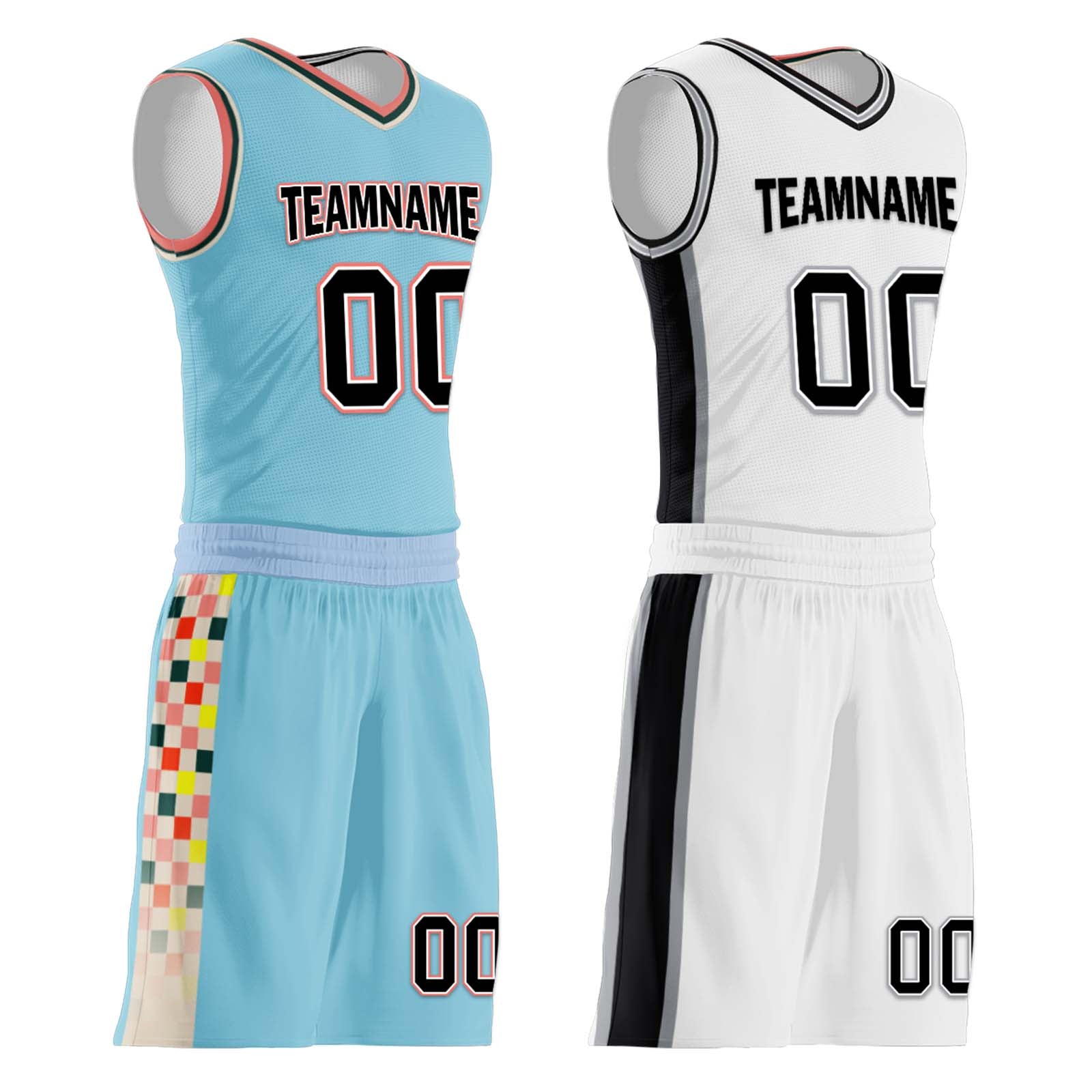 Custom San Antonio City Edition Reversible Basketball Jersey - Glacier Blue, Brown, Red | Personalized NBA Sports Jersey BBJ01R D0610 | Perfect for Games, Training & Fan Support
