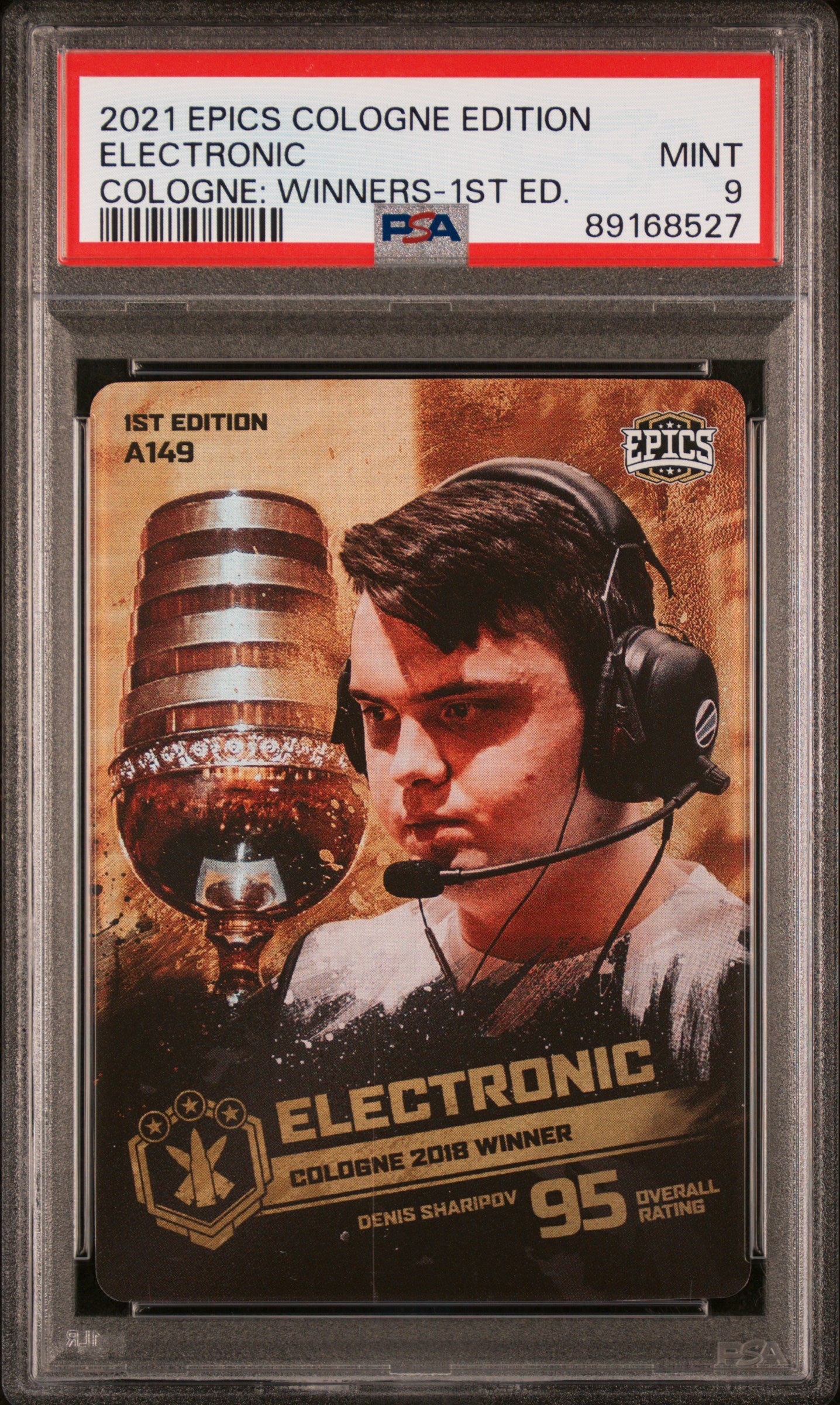 PSA 9 Graded Electronic #A149 Winners 1st Edition 2021 Epics Cologne Trading Card - Perfect for Collectors, Gaming Tournaments & Investment