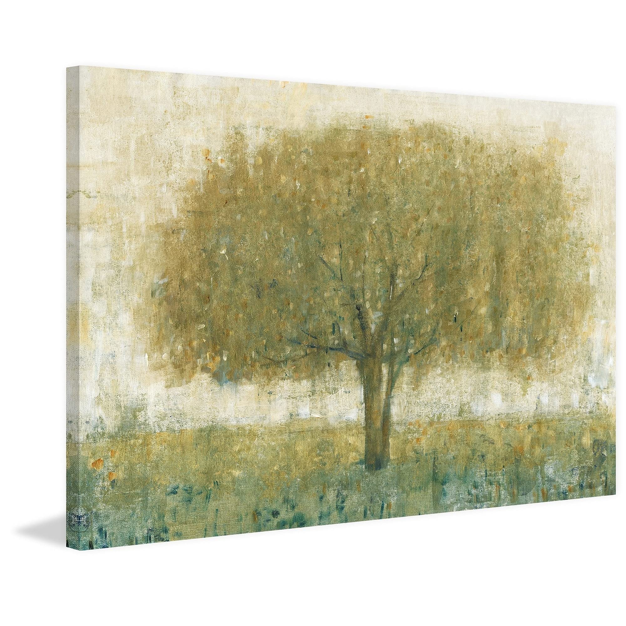 Handmade Summer Day Tree II Canvas Art Print - 24x16 Inch Wrapped Wall Decor for Living Room, Bedroom & Office | MARMONT HILL