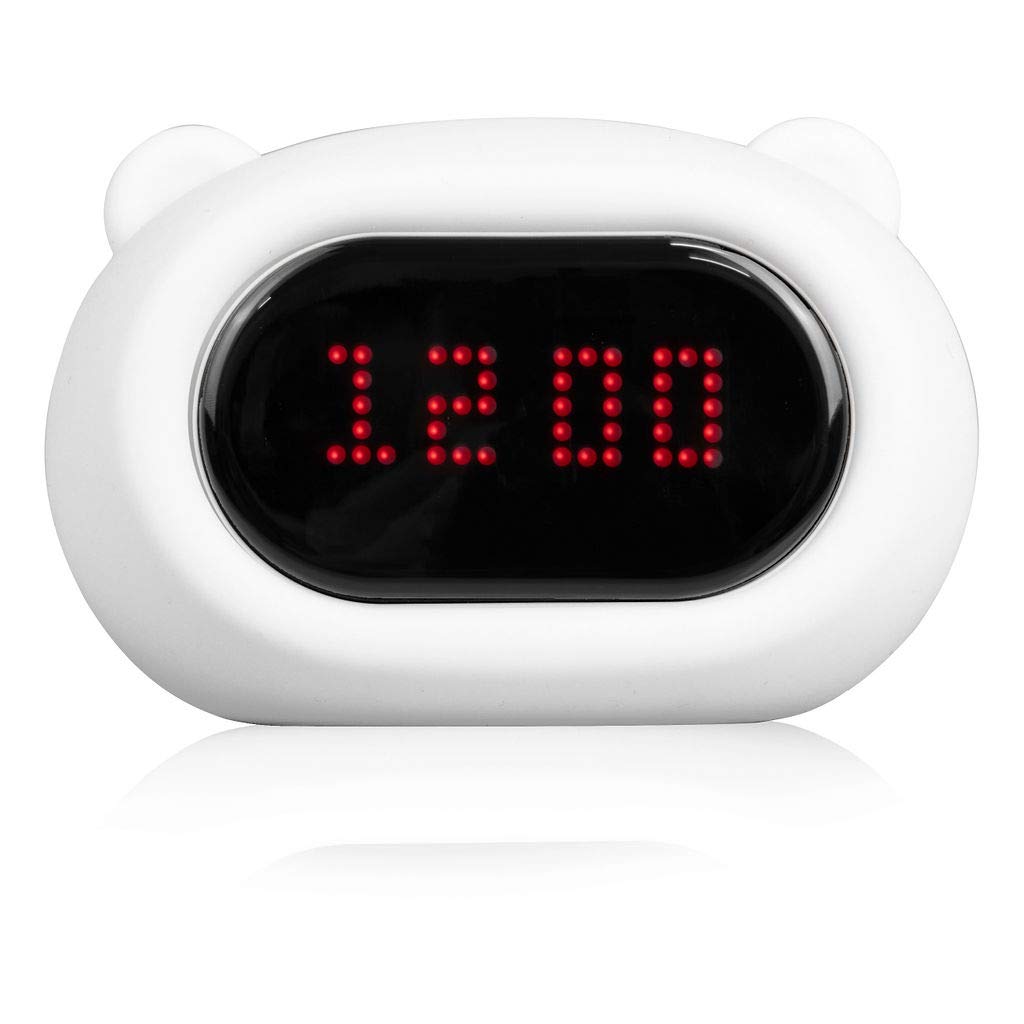 Lumipets Bear Night Light with Alarm Clock - Sleep Training & Sound Machine for Kids, Sunrise Wake-Up, Dual Alarms, White Noise & Radio - Perfect for Heavy Sleepers, Bedrooms, Children's Sleep Aid - Ideal Gift for Birthdays & Holidays (Home, Nursery, Dorm Room)