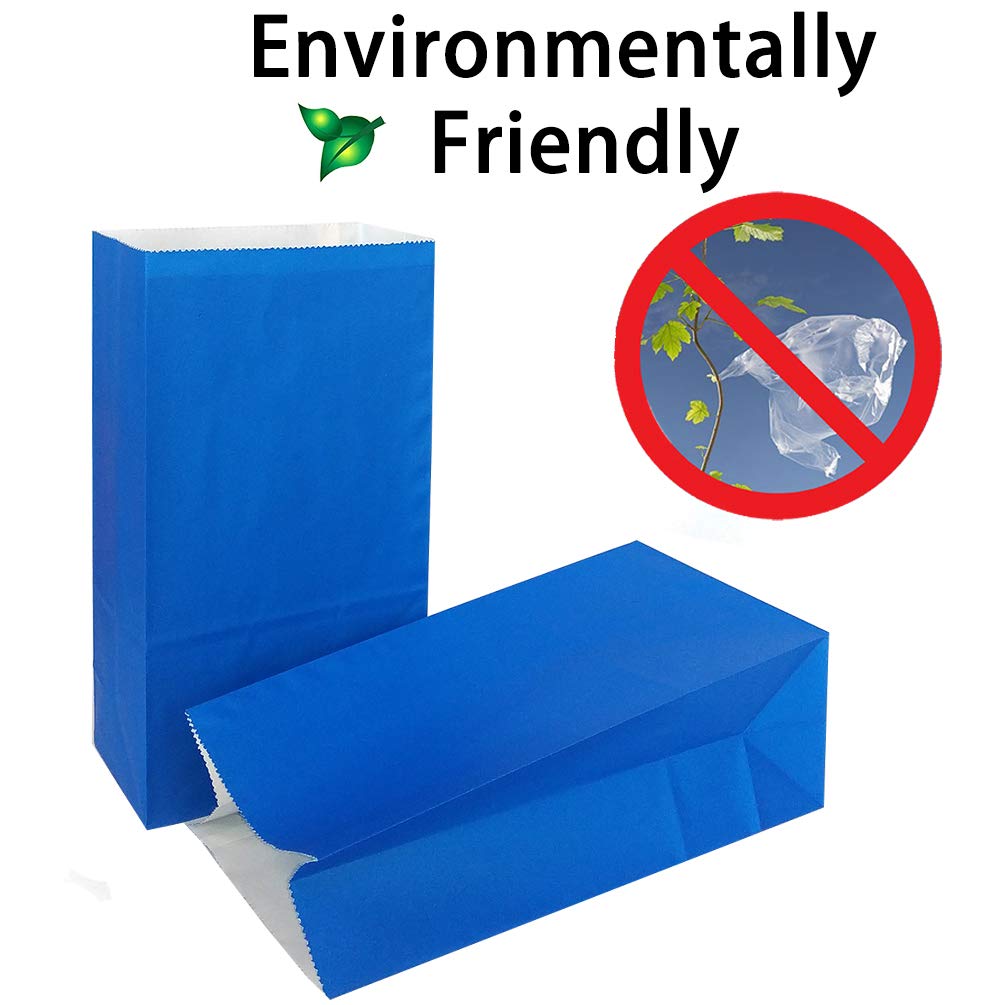 KEYYOOMY 100-Pack Mini Royal Blue Paper Bags - 3.5x2.4x7.1 Inch Small Party Favor Bags for Birthday, Wedding, Baby Shower & Holiday Gift Wrapping
