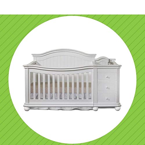 Full Size Conversion Kit Bed Rails for Sorelle Crib with Changer Combos - Compatible with Berkley, Princeton/Tuscany, Verona & Vista Elite Crib & Changer Combos (White, Vista Elite Crib & Changer) | Safe & Sturdy Toddler Bed Transition for Nursery & Kids' Room