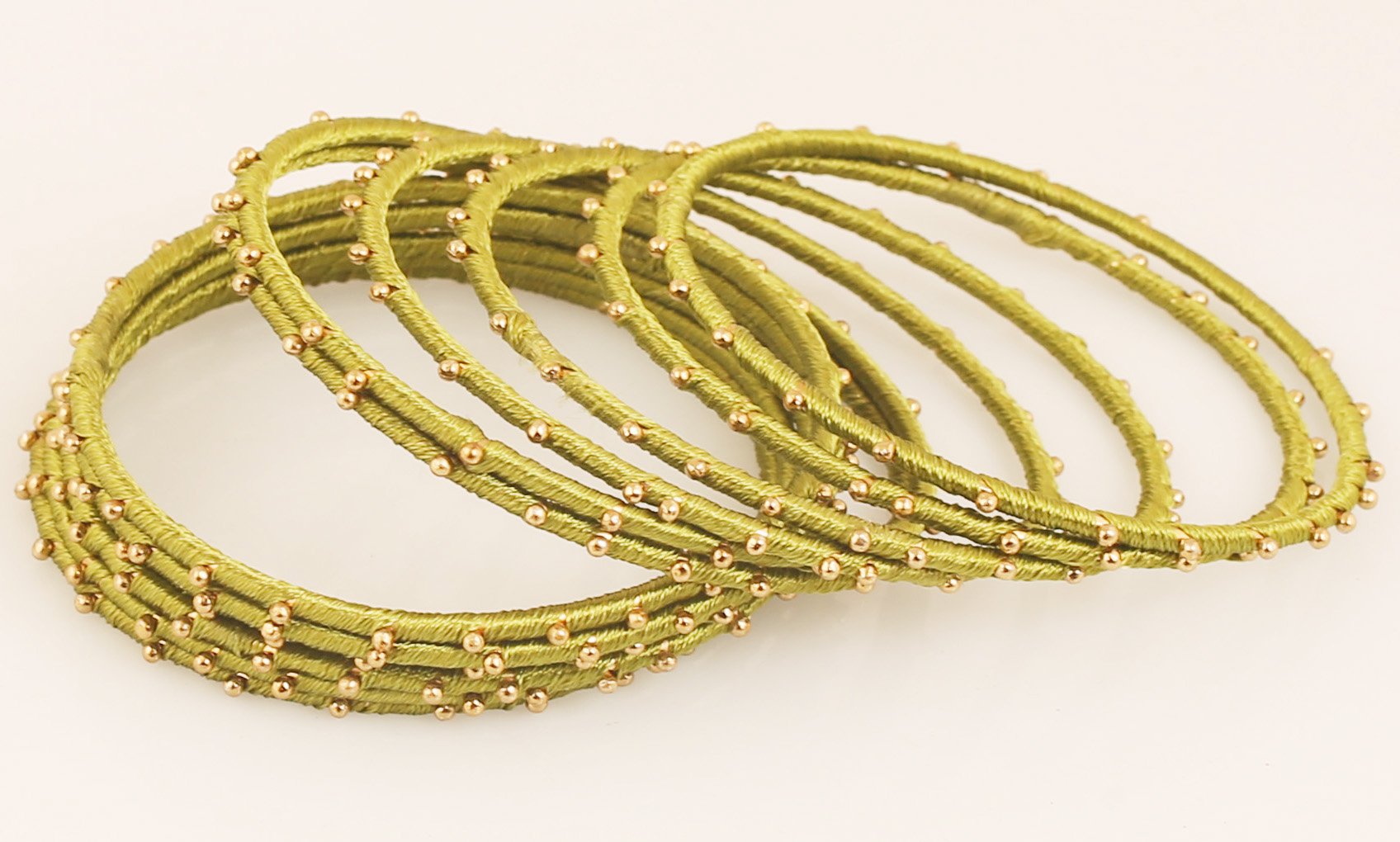 Exotic Indian Bollywood Handwoven Faux Silk Bracelet with Golden Beads - Mystical Designer Bangles for Women | Perfect for Festivals, Weddings & Boho Fashion