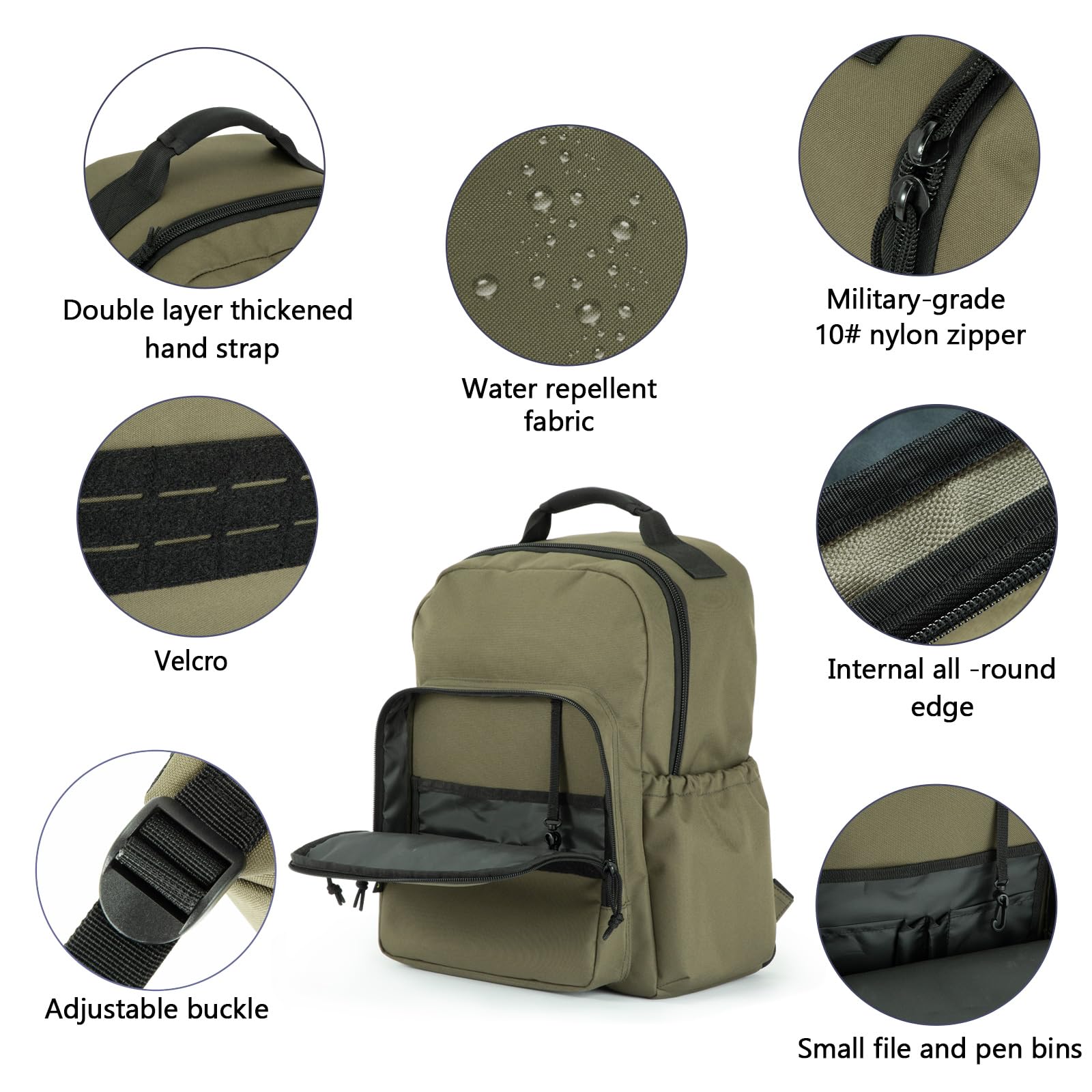 VEAGIA Tactical Travel Laptop Backpack for Men - Large Durable Work Backpack with USB Charging Port, TSA Approved Carry-On, Waterproof Hiking Backpack for Business, College & Outdoor Adventures