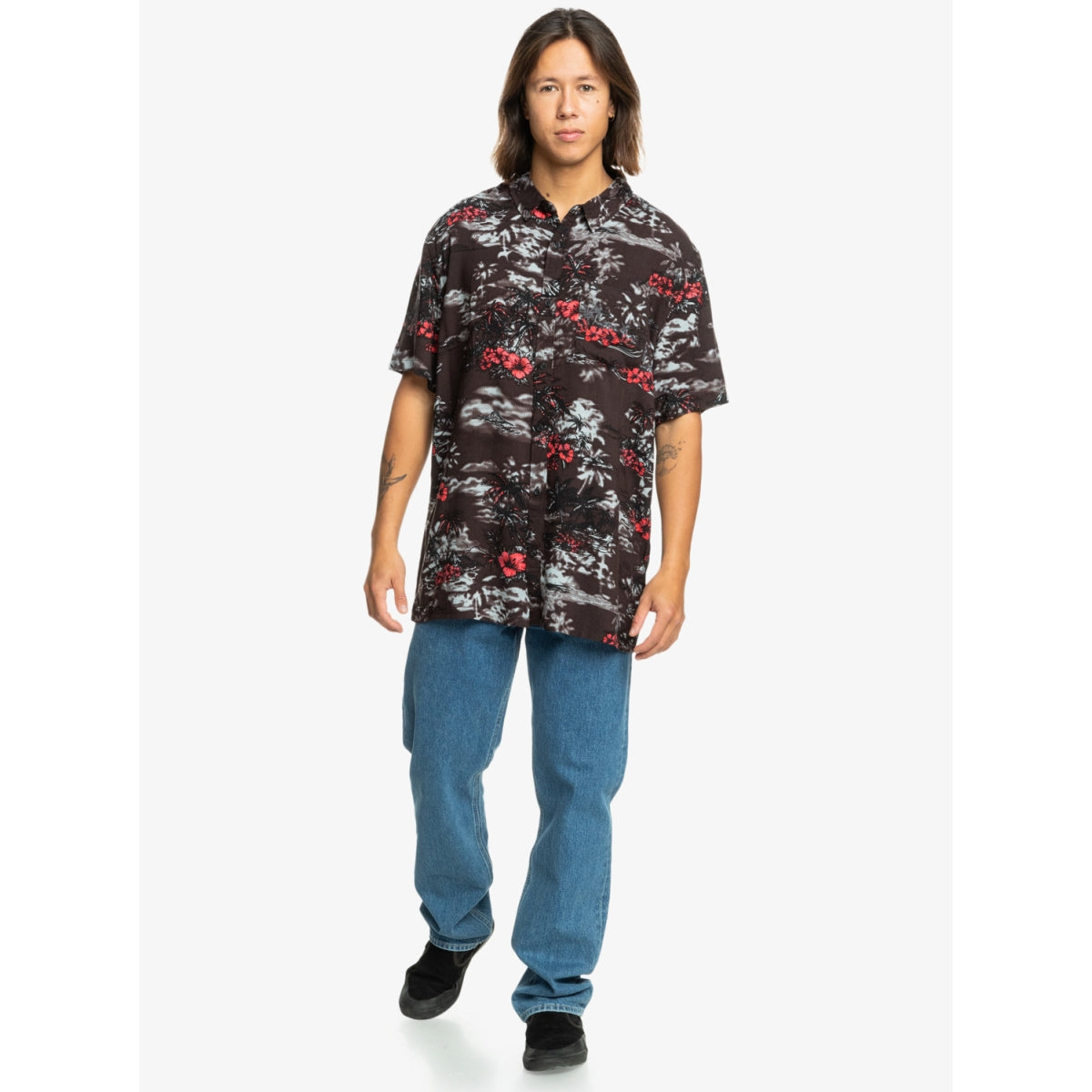Quiksilver Longman Hill Men's Flannel Shirt - Soft & Durable Plaid Button-Up for Casual Wear, Outdoor Adventures & Layering