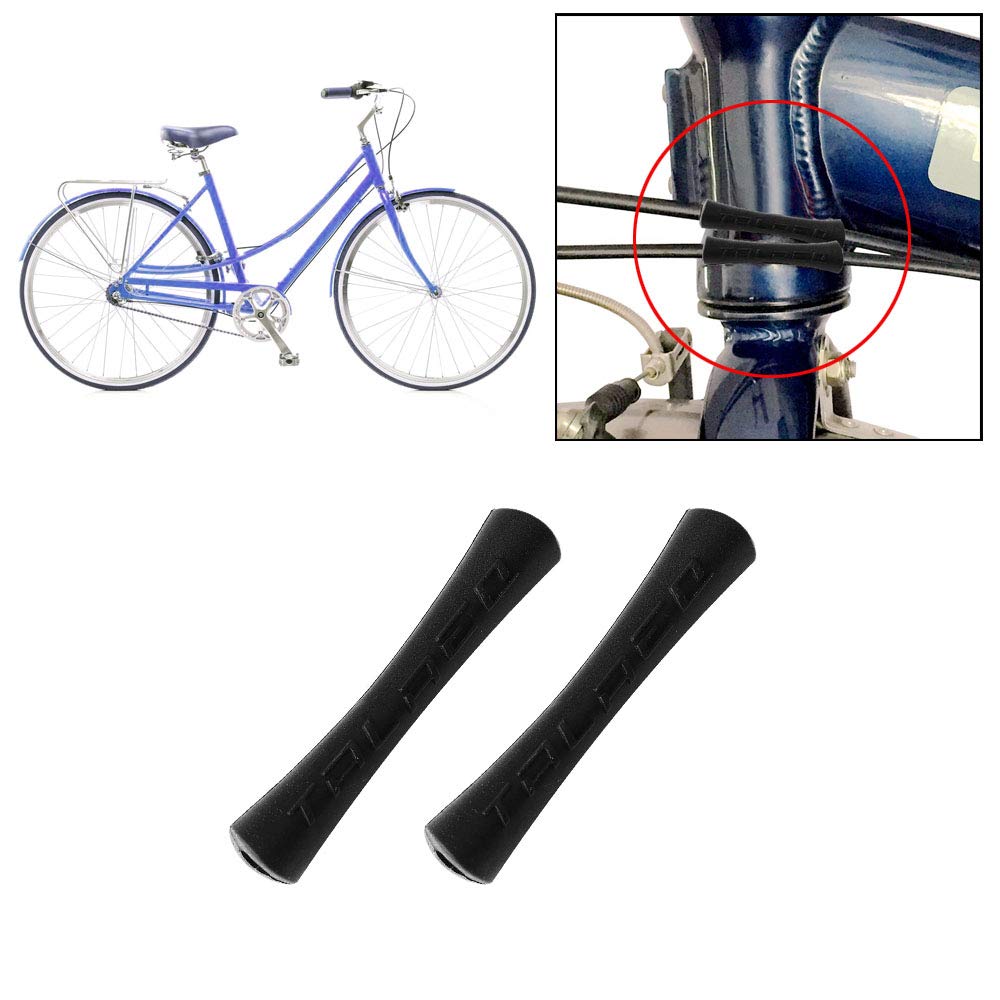 2pcs Bike Frame Protector Rubber Sleeves - Cycling Tube Guards for Mountain & Road Bikes - Durable Black Bike Accessories for Scratch Protection & Cable Management - Perfect for Commuting, Trail Riding & Bike Maintenance