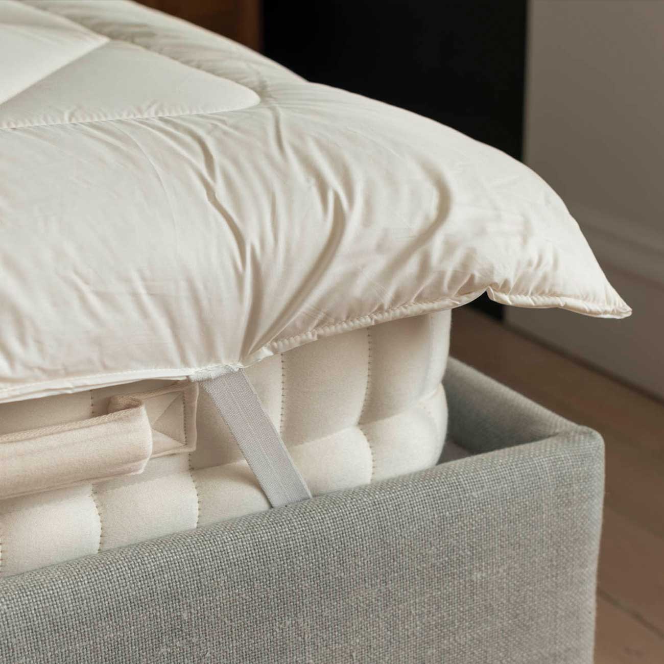 Premium Merino Wool Mattress Topper - Queen Size, Natural Hypoallergenic & Temperature Regulating - Perfect for Allergy Relief, Back Pain & All-Season Comfort - Ideal for Bedroom, Guest Room & RV Use