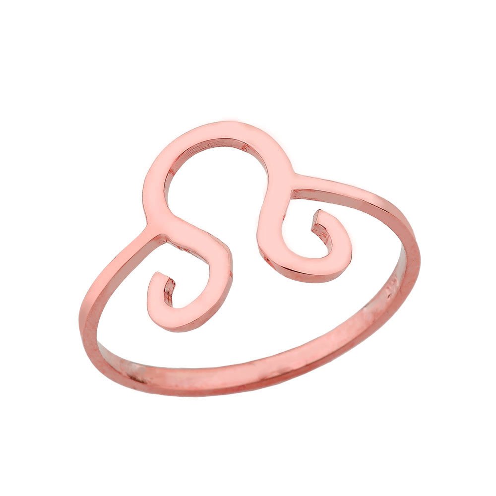 10k Rose Gold Leo Zodiac Sign Ring for Women - Elegant Horoscope Jewelry Gift for Birthday, Anniversary & Daily Wear