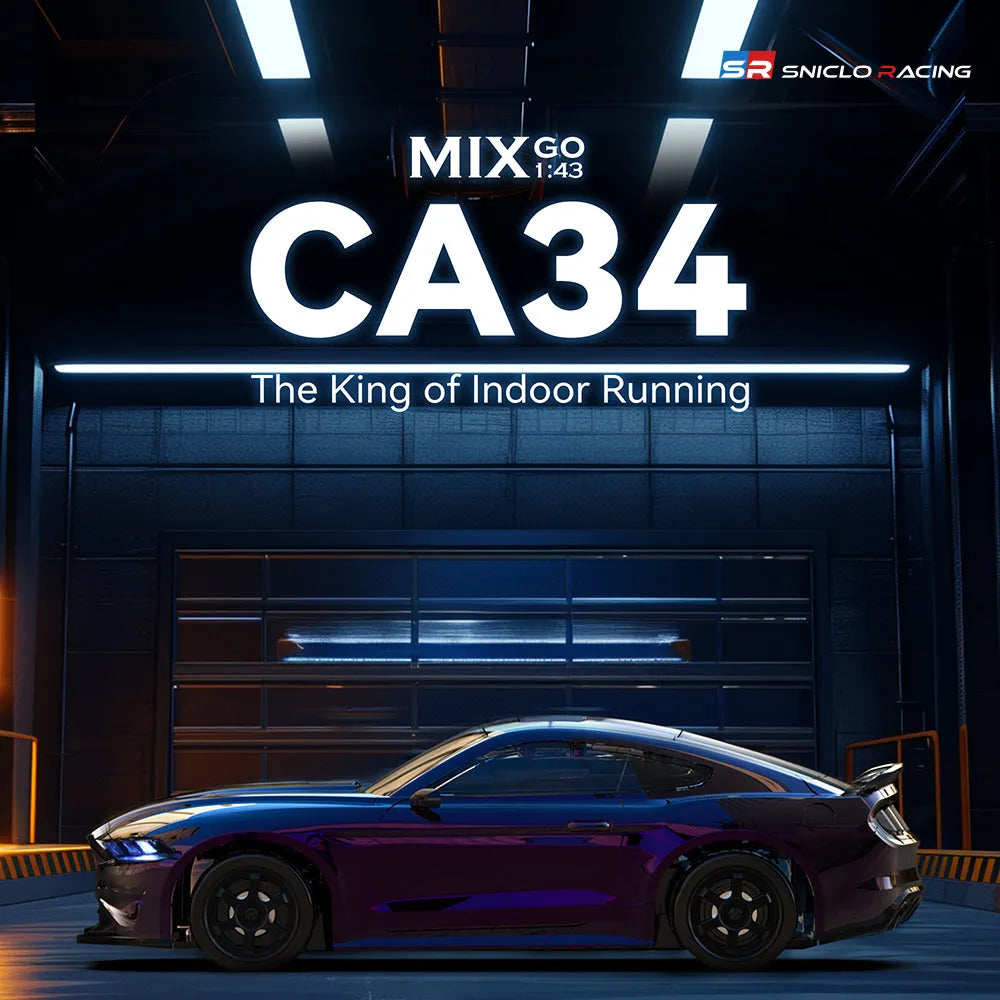 SNICLO Racing MIX GO CA34 1/43 Scale FPV AWD RC Drift Car - Full Time 4WD, 5.8G FPV Goggles Included - Perfect for Indoor Racing, Drift Competitions & FPV Enthusiasts
