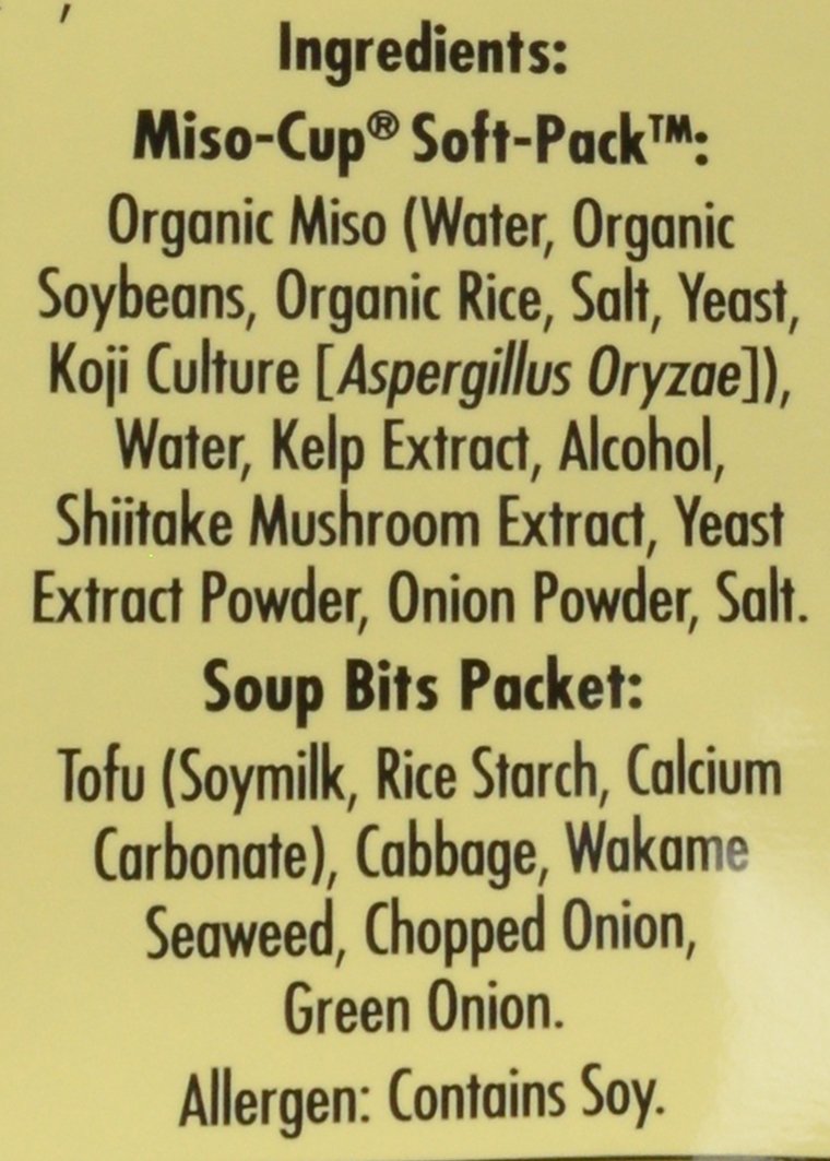 Organic Japanese Restaurant Style Miso Cup Instant Soup by Edward & Sons, 2.9 oz - Quick & Healthy Meal for Office Lunch, Travel & Busy Days