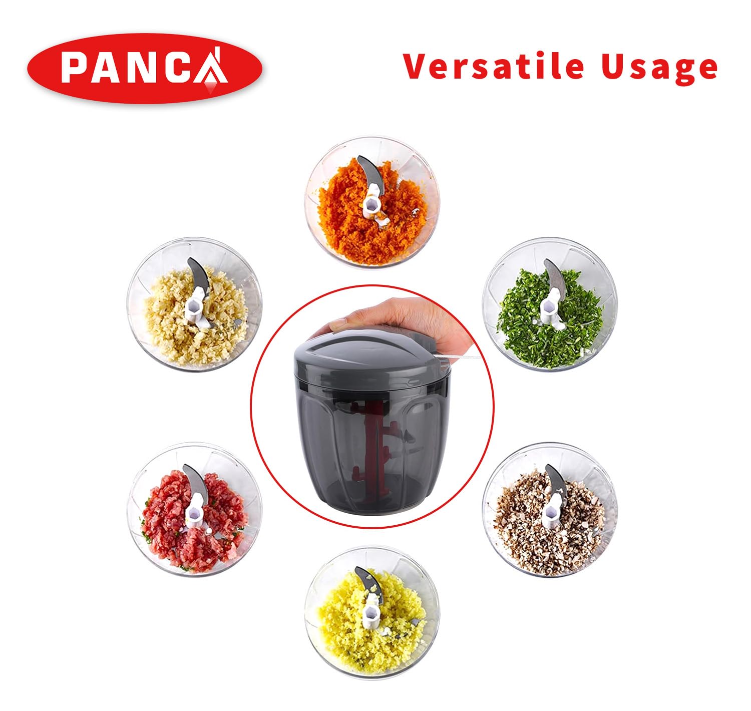 900ml Stainless Steel Vegetable Chopper - Onion Cutter, Fruit Dicer & Salad Maker with 3 Blades | Perfect for Meal Prep, Salsa, Stir Fry & Quick Kitchen Tasks