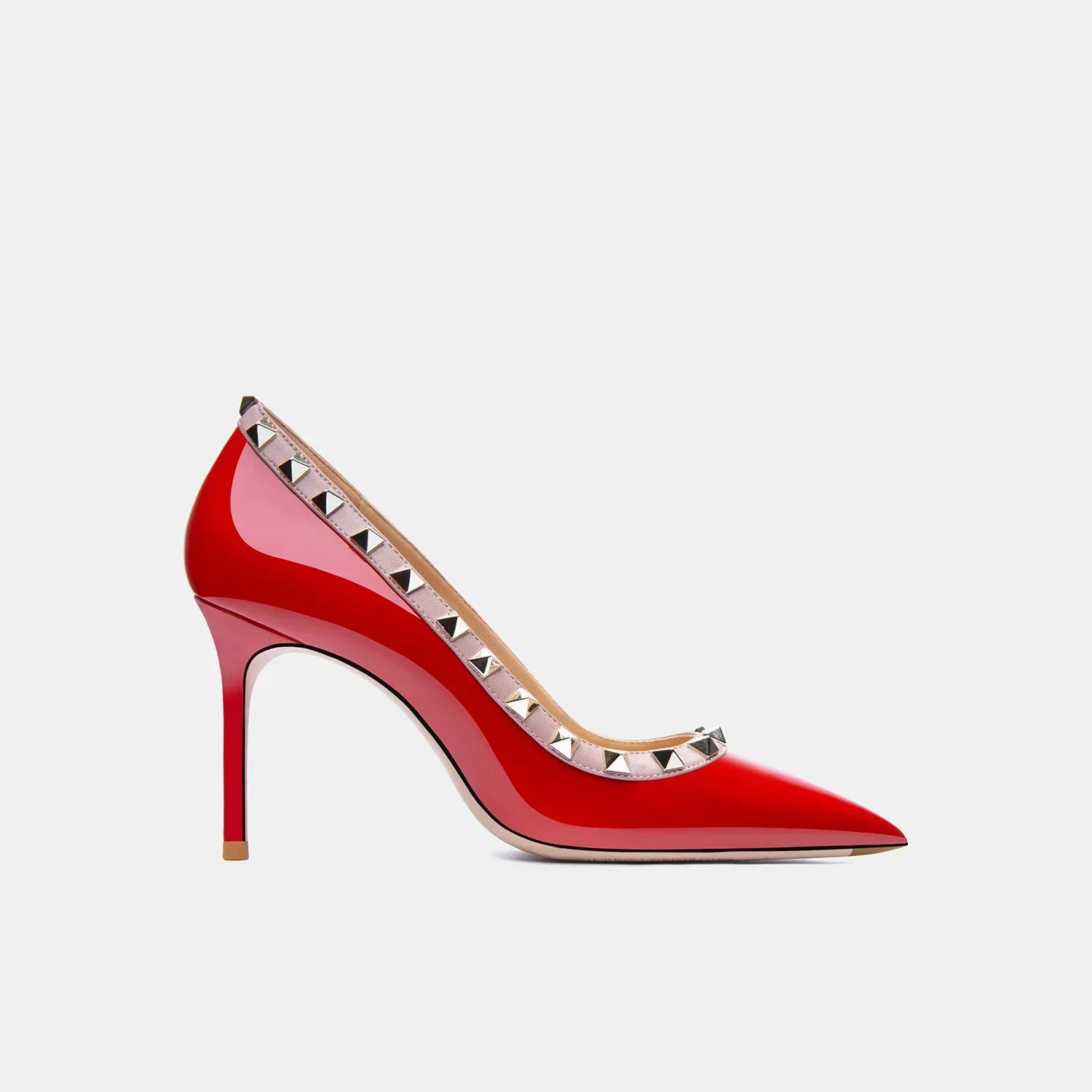 Luxury Women's Genuine Leather Stiletto Heel Pumps with Willow Nail Design - Elegant High Heels for Party, Evening, Wedding & Formal Dress Occasions