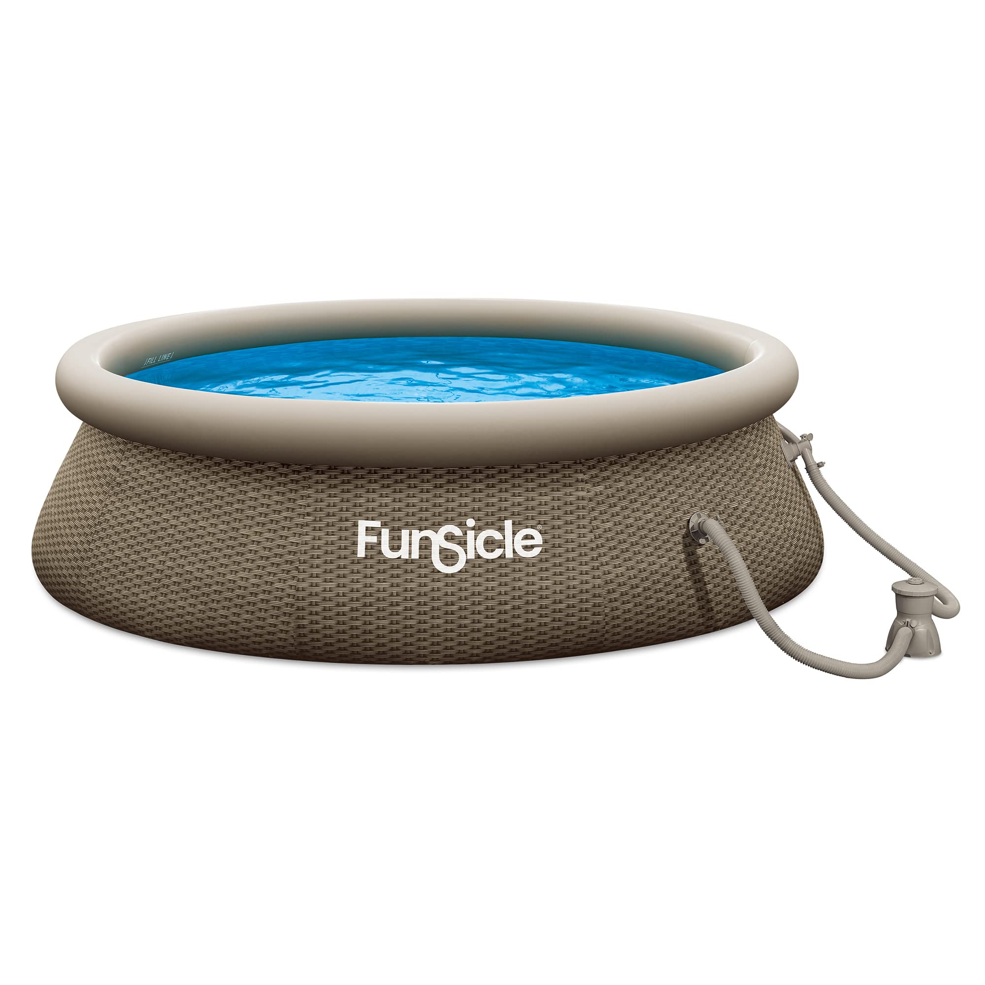 Funsicle SureStep 36 Inch 3-Step Lightweight Plastic Above Ground Pool Ladder with QuickSet 10' x 30