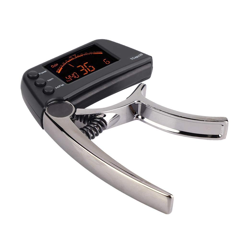 Premium Guitar Capo Tuner - Clip-On Digital Electronic Tuner for Acoustic & Bass Guitars | Perfect for Live Performances, Studio Recording & Practice Sessions