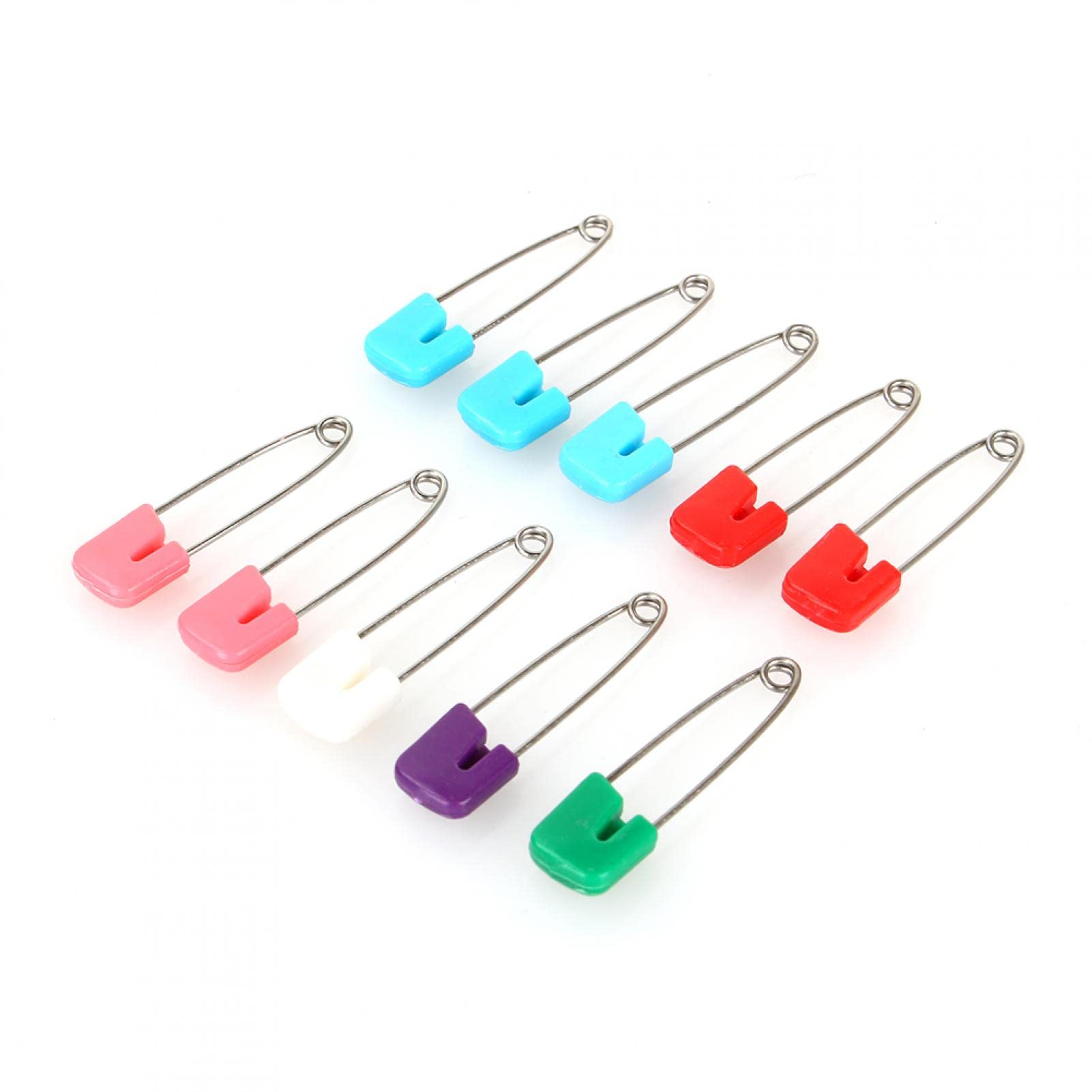 10pcs Plastic Head Safety Pins for Baby Clothes - Strong Hold Nappy Pins for Diapers, Kids Dresses & Craft Sewing - Perfect for Baby Care, DIY Projects & Fabric Fastening