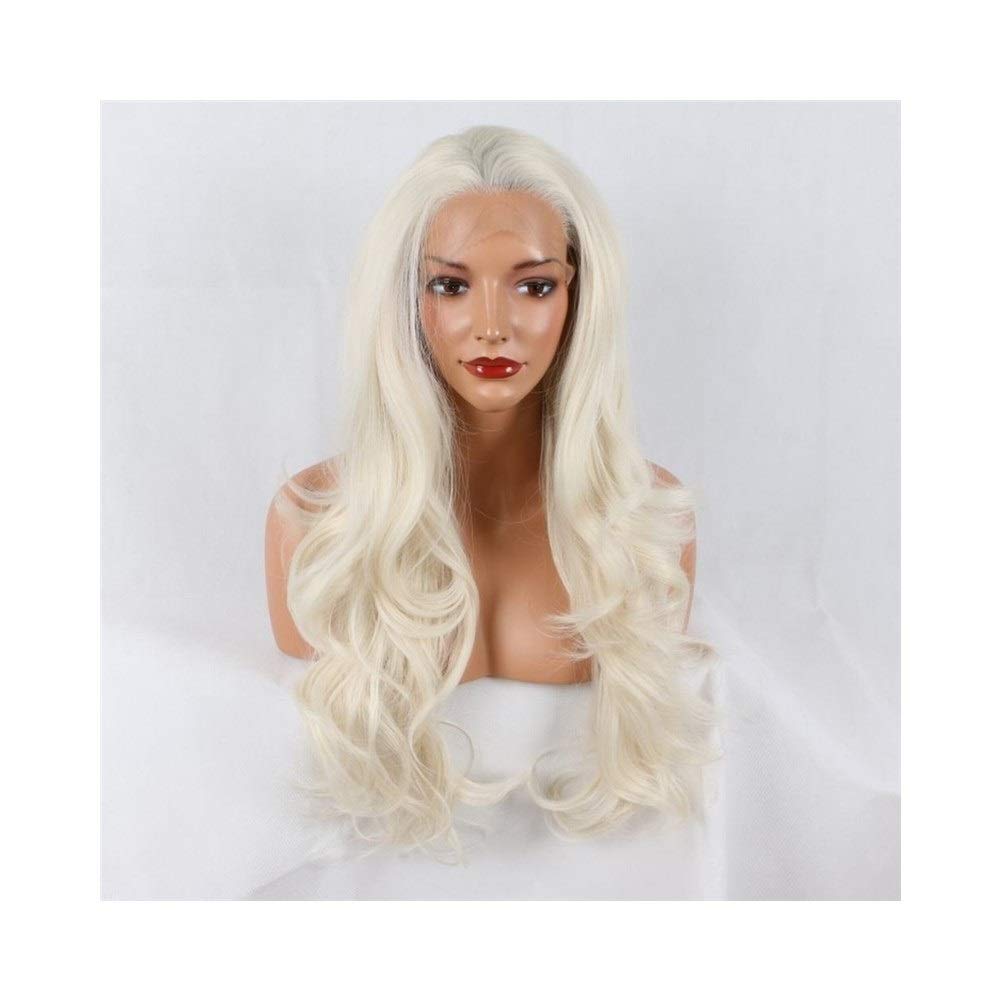 Heat Resistant Big Wave Curly Handmade Human Hair Wigs - Daily Wear Natural White & Creamy White Colors for Women | Perfect for Cosplay, Parties & Everyday Styling