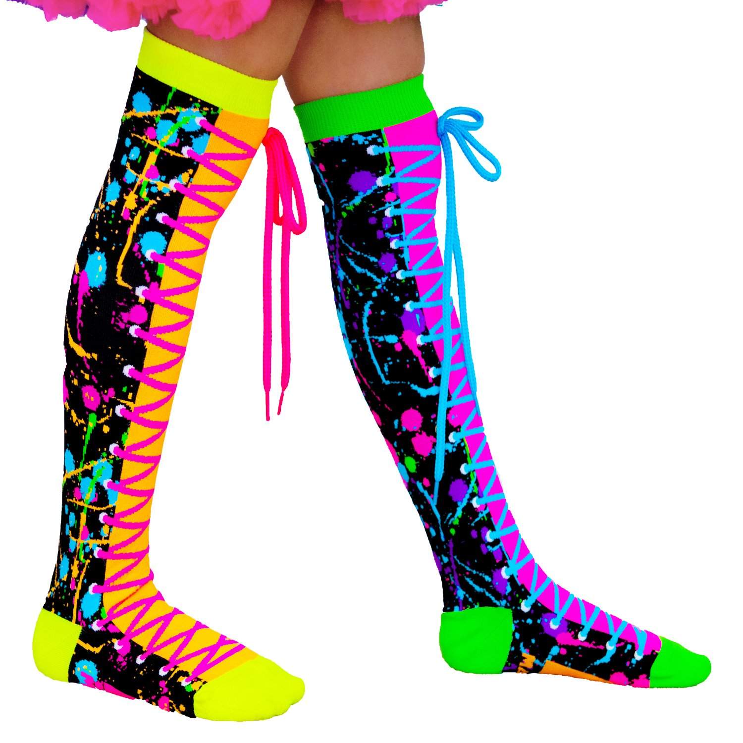 MadMia Color Run Socks - Fun & Vibrant Athletic Socks for 5K Runs, Marathons & Fitness Events - Perfect for Runners, Joggers & Sports Enthusiasts