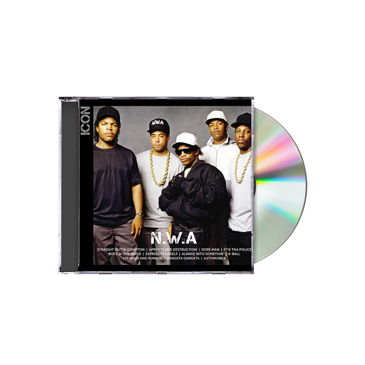 NWA Icon CD - Classic Hip Hop Album | Gangsta Rap Music Collection | Perfect for Fans, Collectors & Music Lovers | Great for Home Listening, Car Rides & Gifts