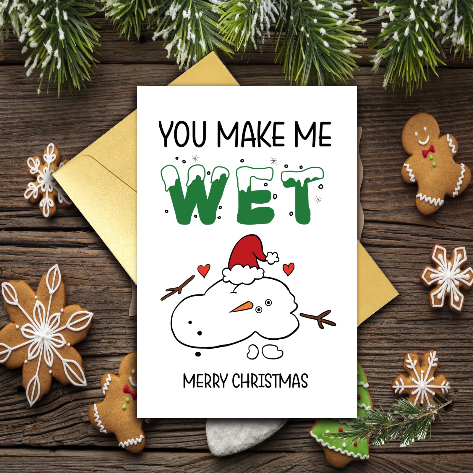 Funny Dirty Christmas Cards for Men - Rude & Sexy Holiday Greeting Cards for Husband, Boyfriend, Fiancé - Perfect Adult Humor Christmas Gift for Couples (Office Party, Stocking Stuffer, Secret Santa)