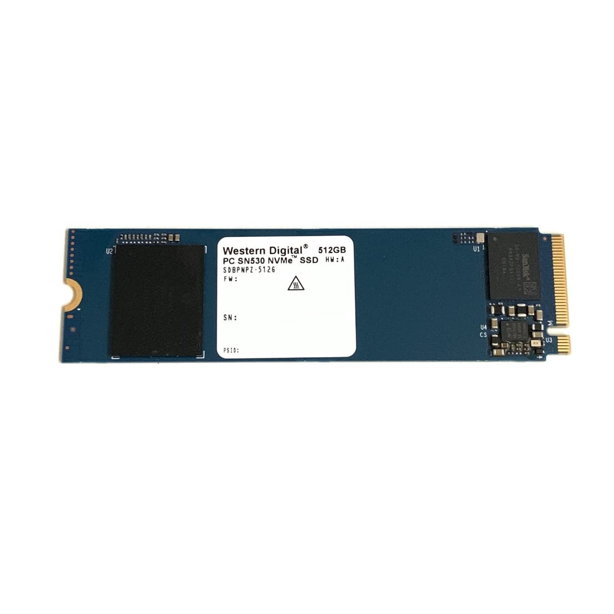Western Digital WD 512GB SSD SN530 M.2 2280 PCIe Gen3 x4 NVMe Solid State Drive - Compatible with Dell, HP, Lenovo Laptops & Desktops - Fast Storage Upgrade for Gaming, Video Editing & Business Use