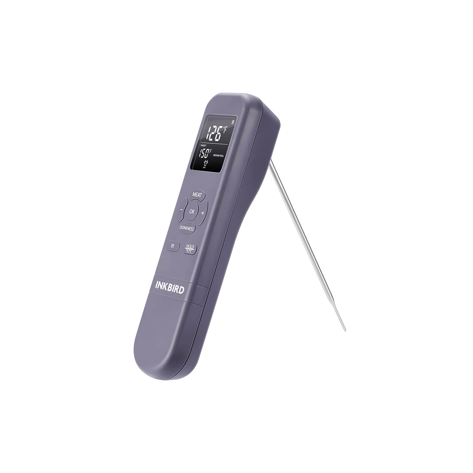 3-in-1 Instant Read Digital Meat Thermometer with Backlit LCD - IHT 1M for Grilling, Cooking, Baking & Food Safety