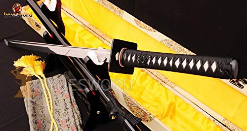 Lyuesword Japanese Full Tang Ninja Sword - Battle Ready 1095 High Carbon Steel Katana with Razor Sharp Blade | Authentic Ninja Weapon for Martial Arts Training, Cosplay & Collectors