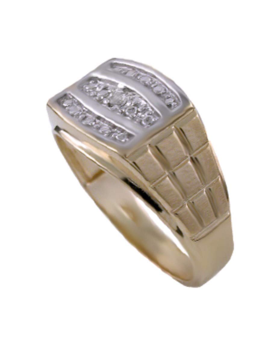 Men's Sterling Silver Diamond Ring – Genuine Sparkling Diamonds, Designer Style, Sizes 8-13 – Perfect for Weddings, Anniversaries & Gifts