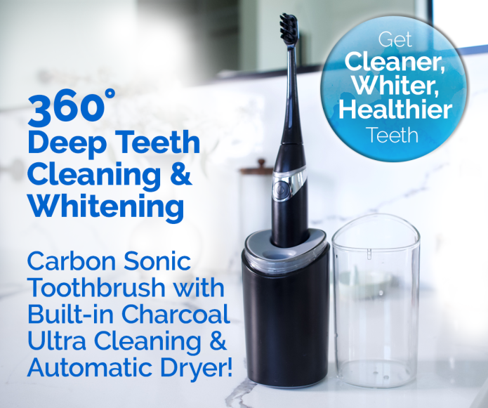 DentaSonique Electric Toothbrush - Rechargeable Sonic Toothbrush with 3 Brush Heads, Whitening & Gum Care - Perfect for Travel & Home Oral Hygiene