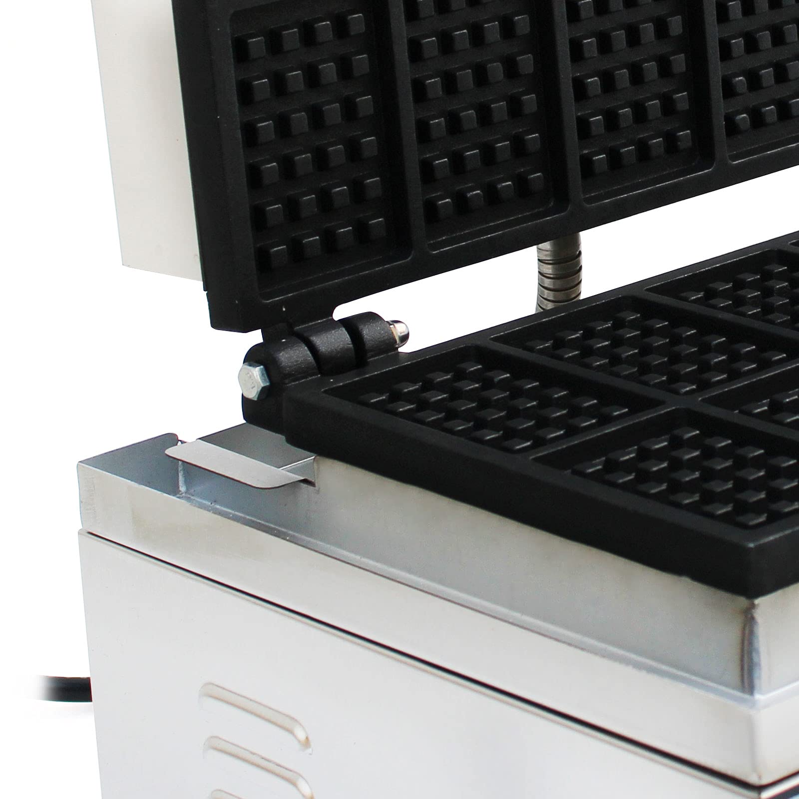 1500W Commercial Electric Waffle Maker - Nonstick Stainless Steel Waffle Machine with 50-300°C Temperature Control - Square 10-Slice Waffle Baker for Bakeries, Restaurants & Breakfast Buffets - Perfect for Belgian Waffles, Pancakes & Desserts
